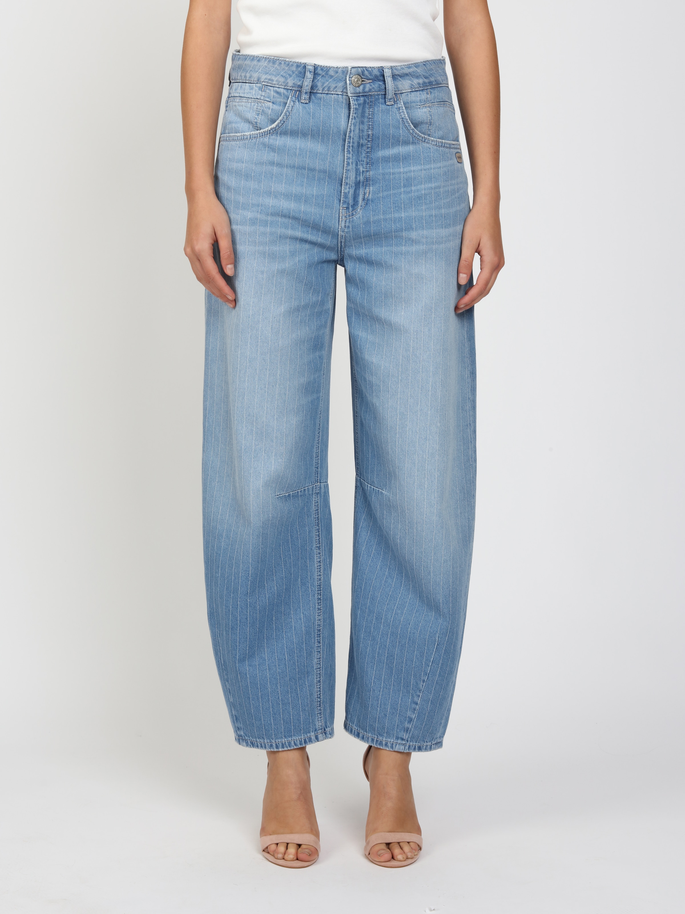 Image of GANG Loose-fit-Jeans "94SARINA" mit eingewebten Streifen, Barrel Fit