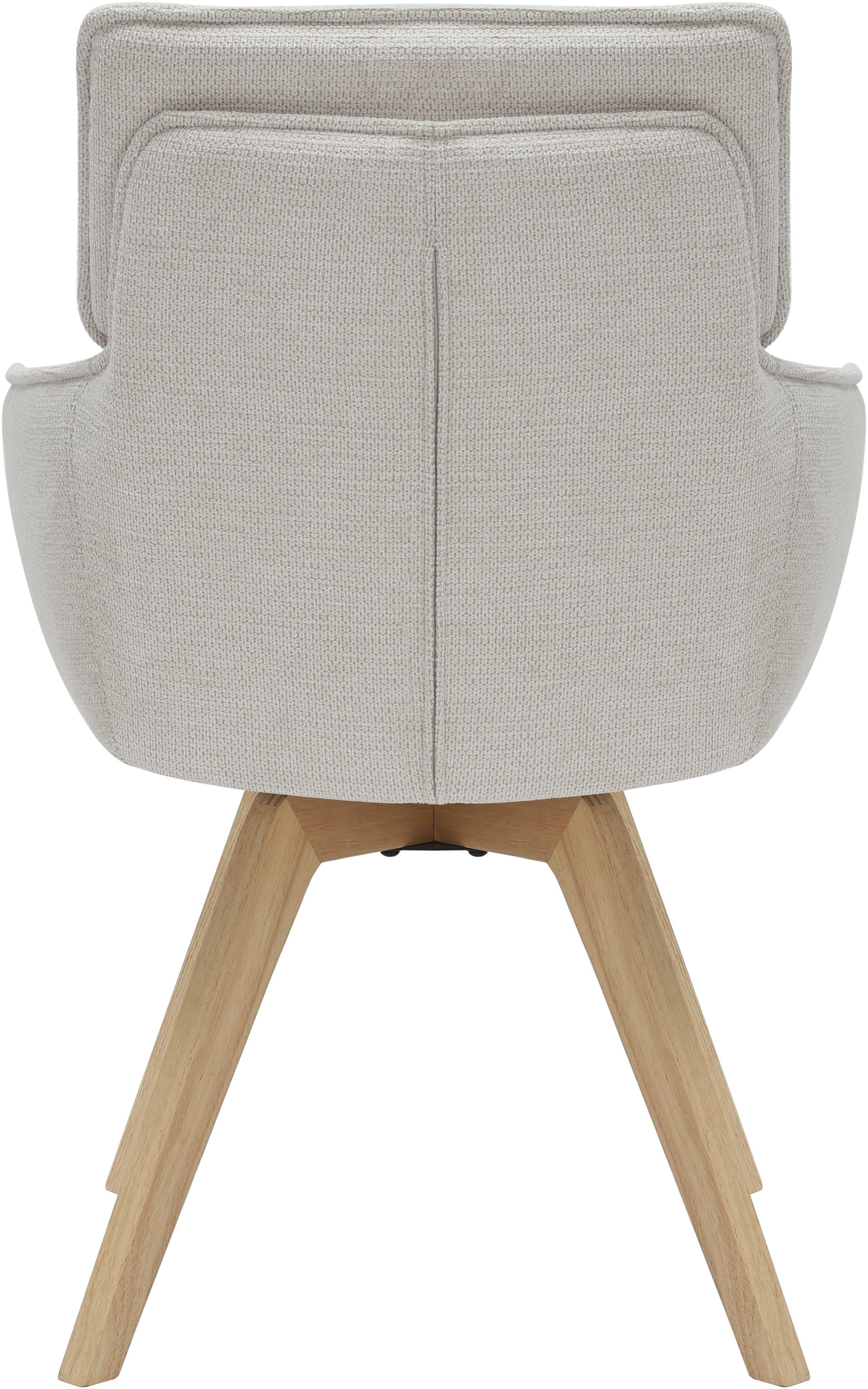 GOODproduct Chaise de salle à manger »Romilda« (Ensemble) 2 cuisrevêtement en tissu tissé facile d'entretien, structure métallique aspect bois