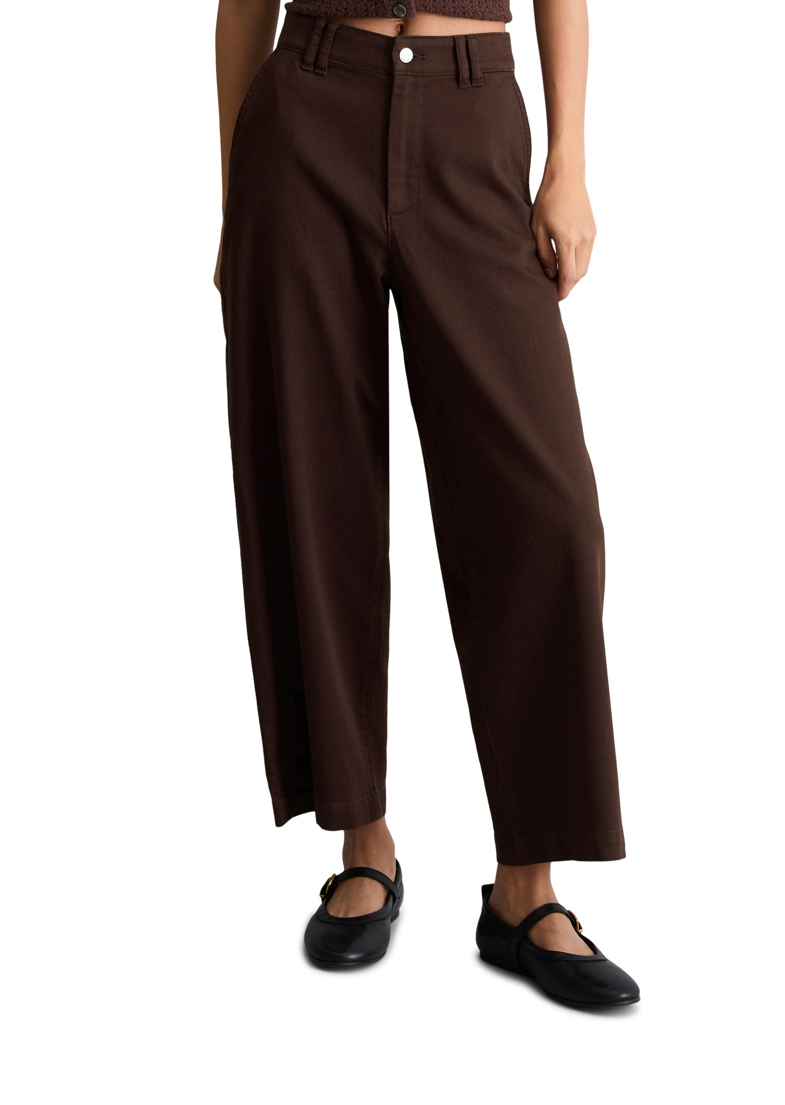 Image of Marc OPolo DENIM 5-Pocket-Hose Barrel Hose cropped aus Organic-Cotton-Lyocell-Stretch