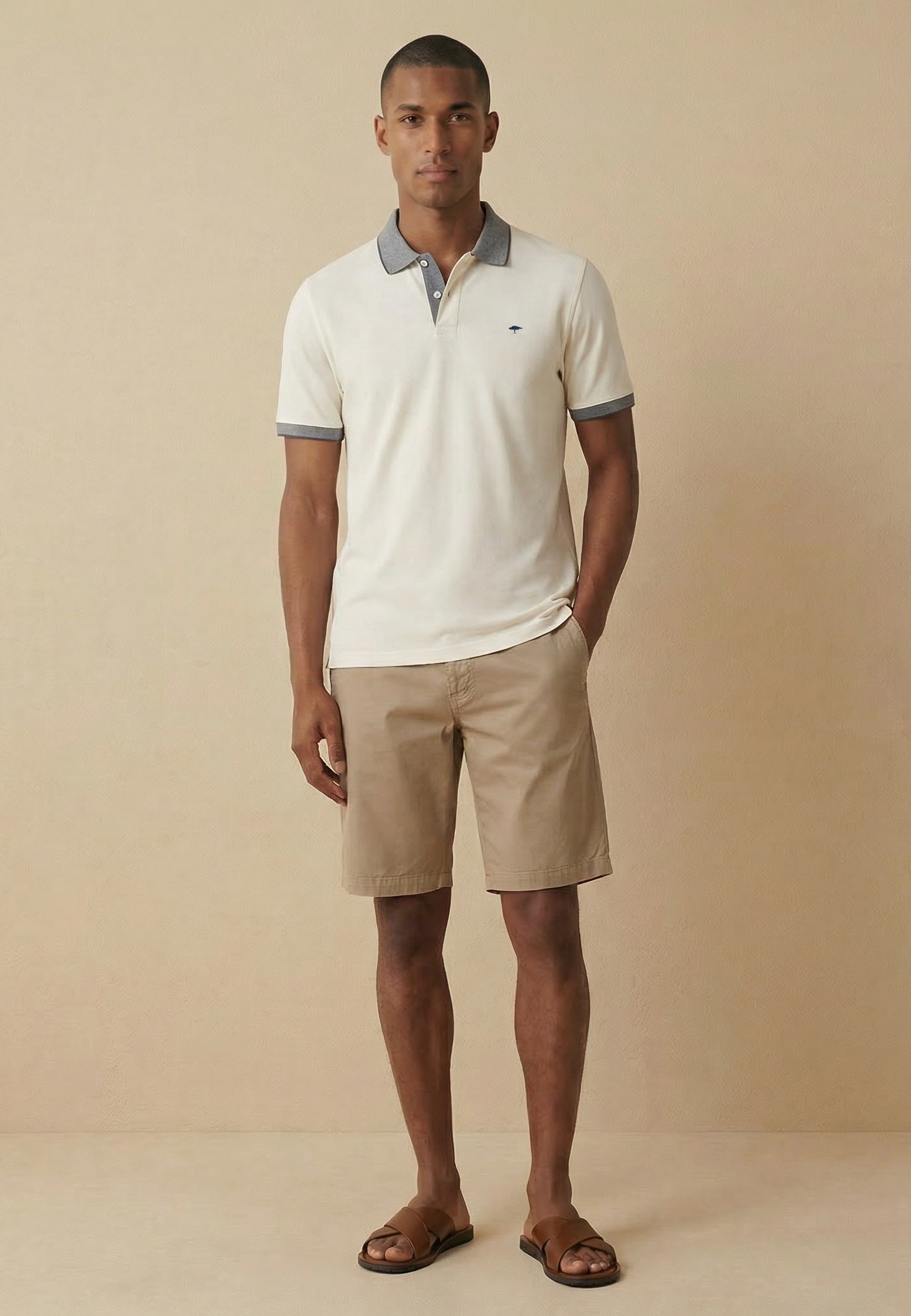 FYNCH-HATTON Polo mit Logo Stickerei