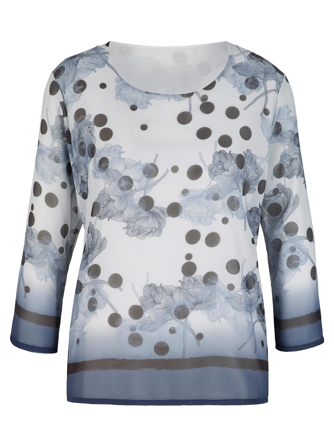 Bluse im stilvollen Muster-Mix