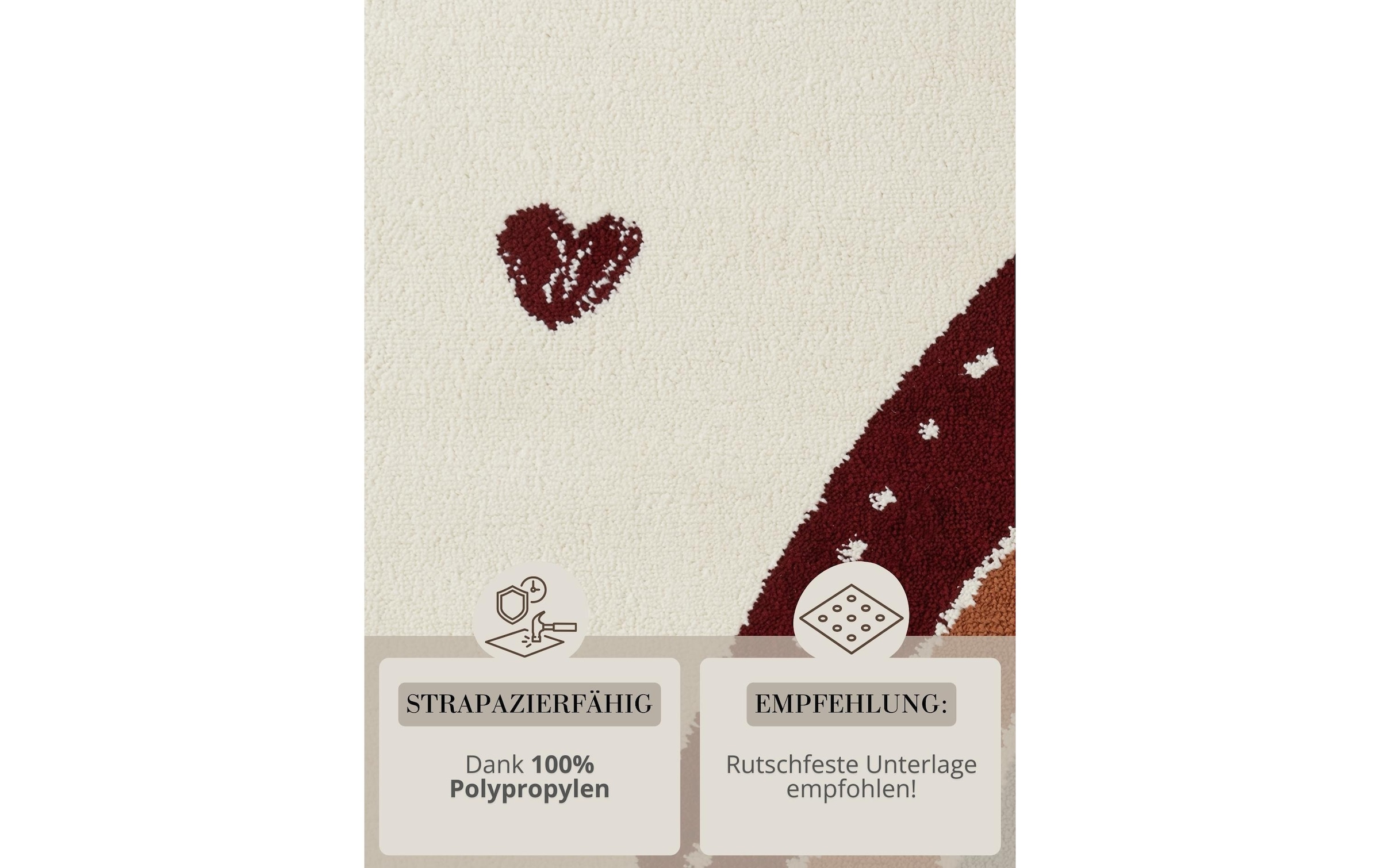 HANSE Home Tapis pour enfants »Luvy« Rectangulaire 10 mm Höhe facile d'entretien, doux, chambre d'enfant, tapis de jeu, sous-tapis de jeu