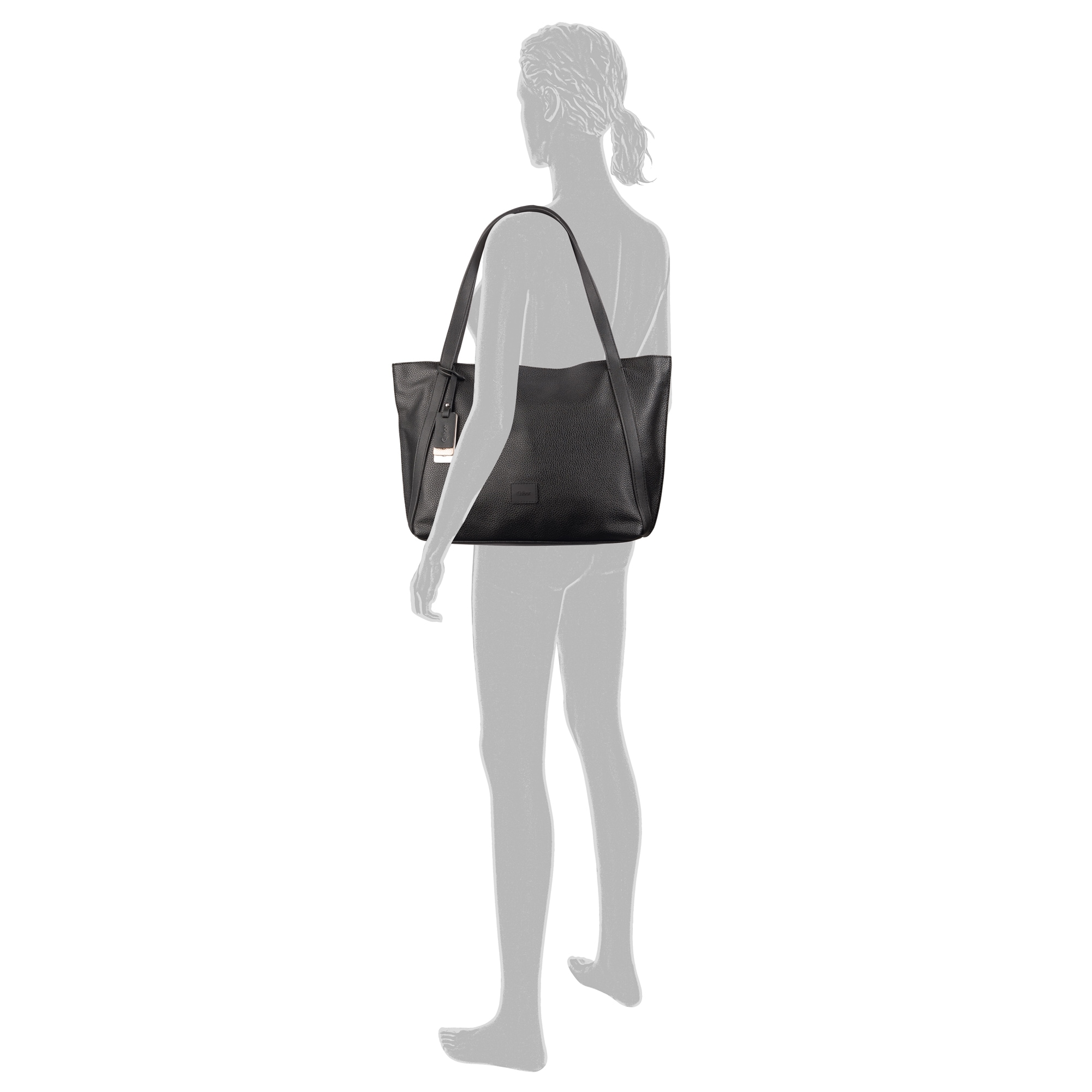 Gabor Shopper »Elfie« aus fein genarbtem, glattem Kunstleder und mit einem Logo Rubber Patch