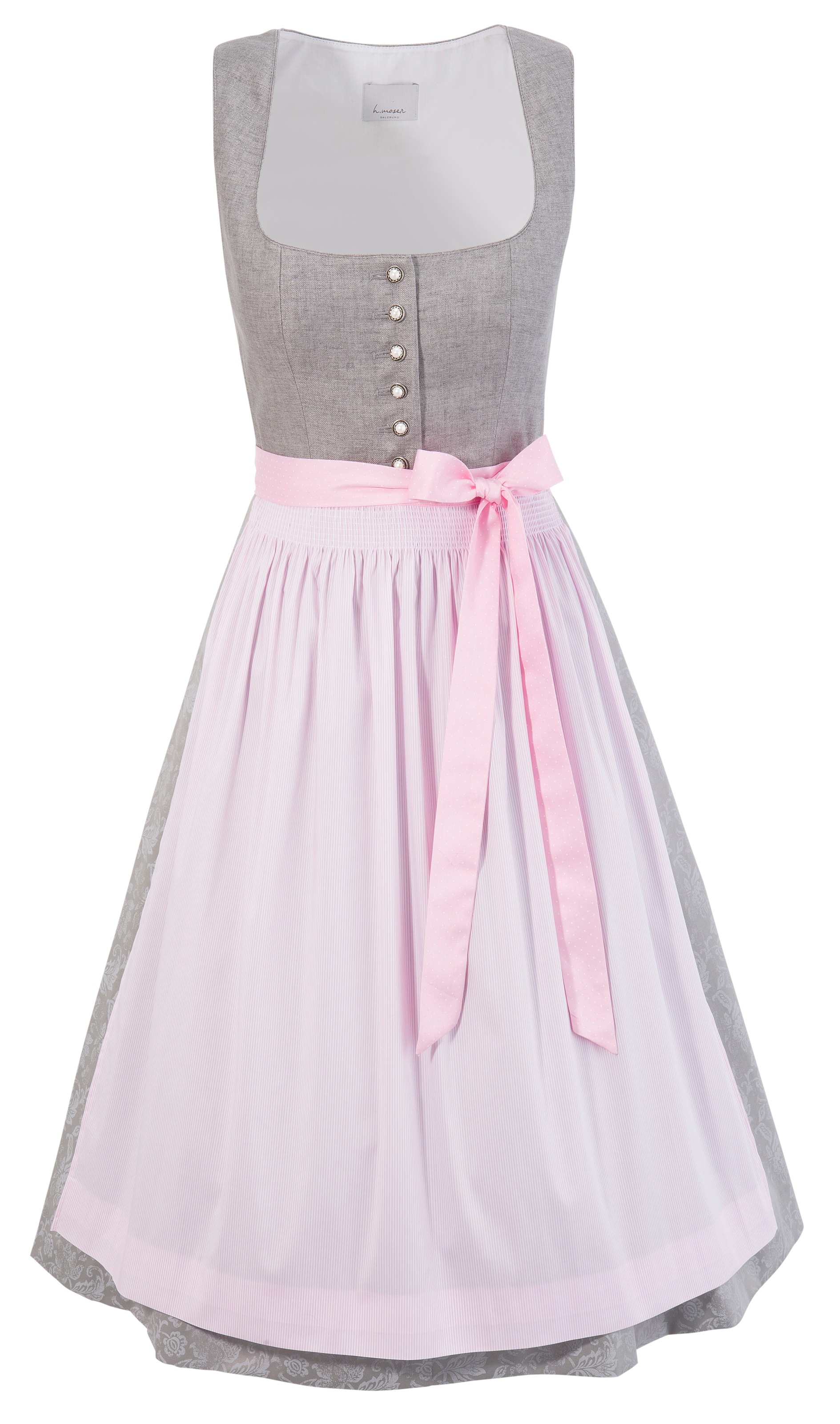 Dirndl midi mit Schmuckknöpfen