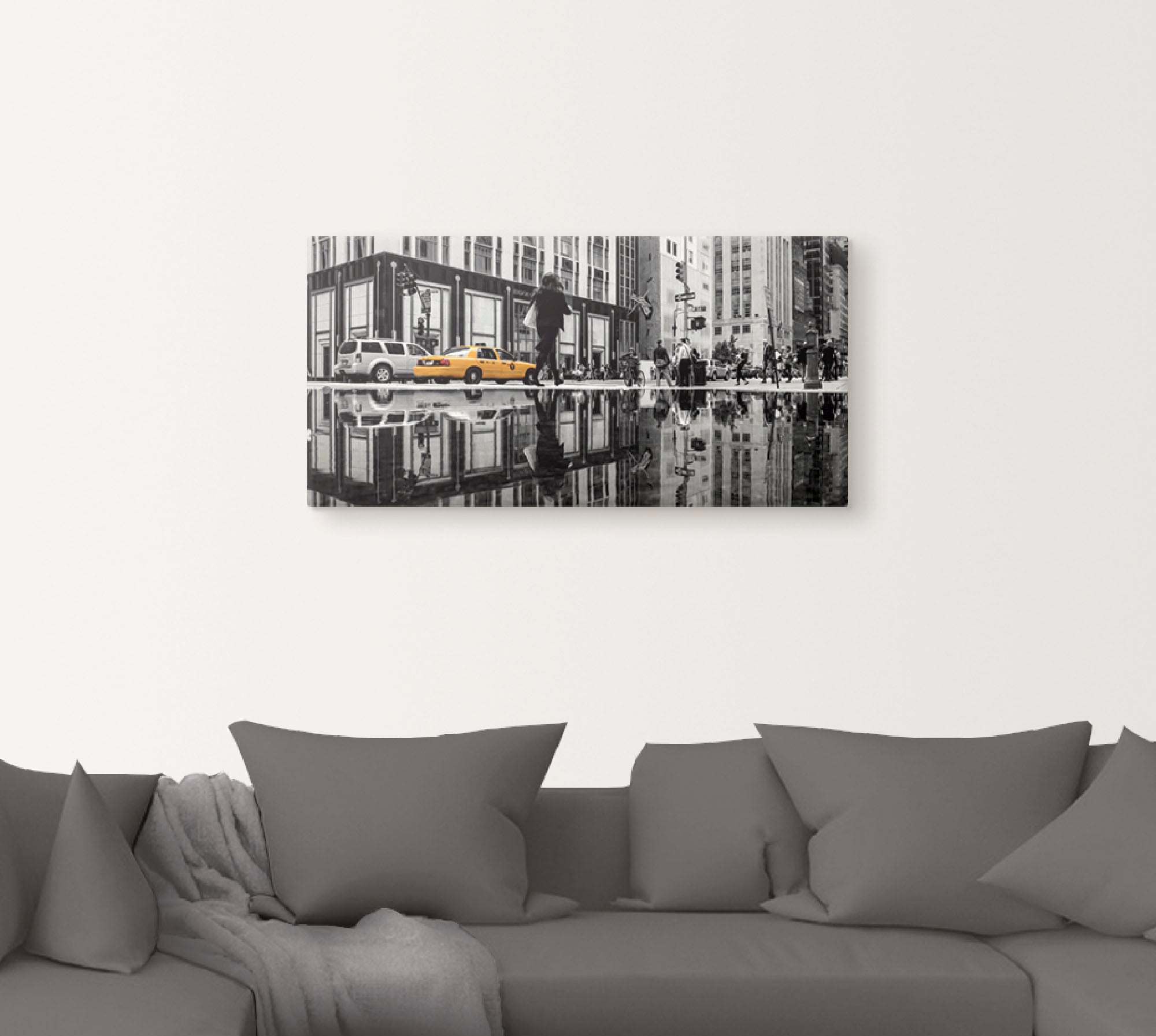Artland Leinwandbild »New Yorker Strasse«, Amerika, (1 St.), auf Keilrahmen gespannt