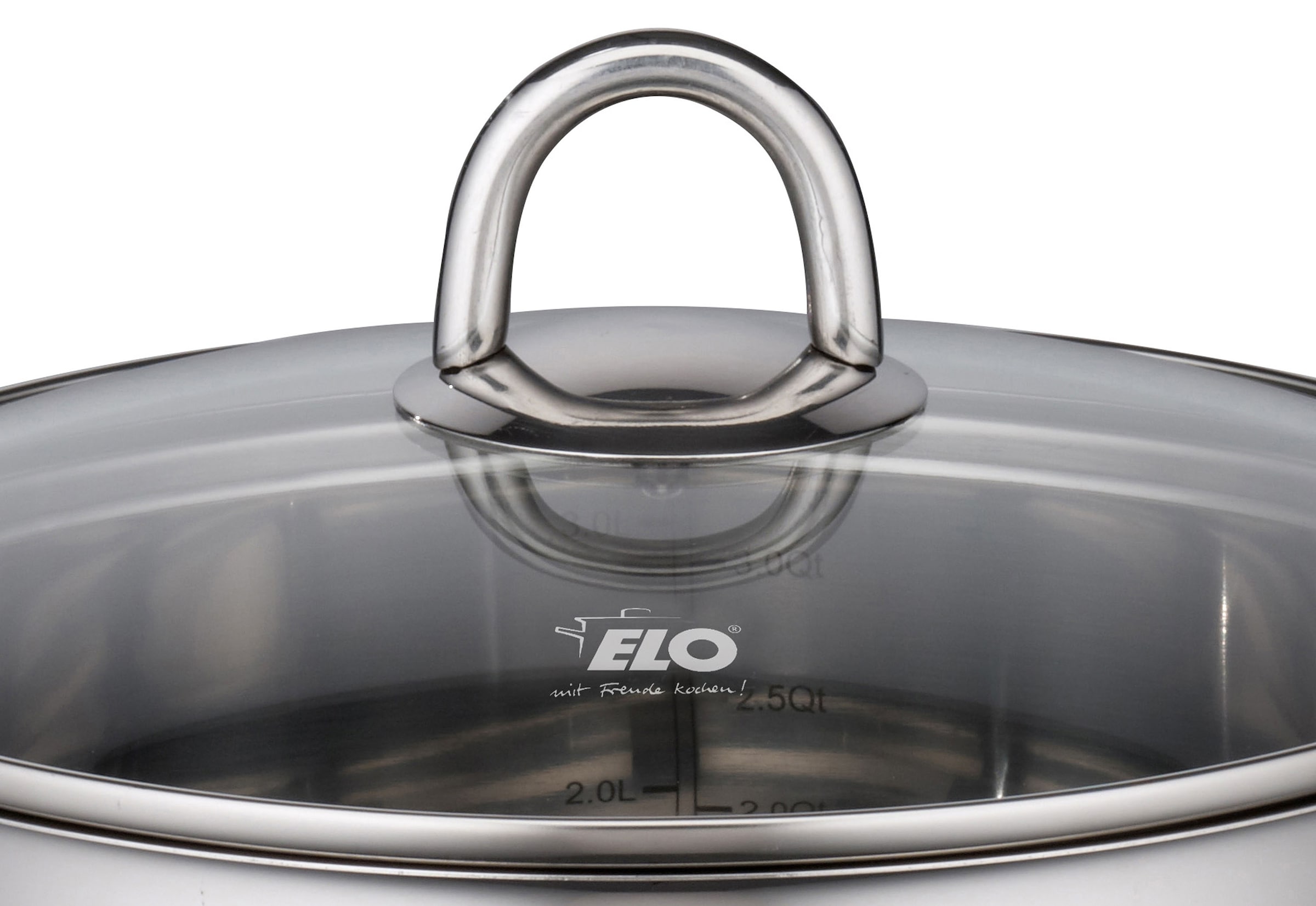 Elo Set de casseroles »Rubin« Ensemble, Bratentopf 20cm, Fleischtopf 16/20cm, Kasserolle 16cm, Gemüsetopf24 cm, 9 cuis tlg. Acier inoxydable 18/10