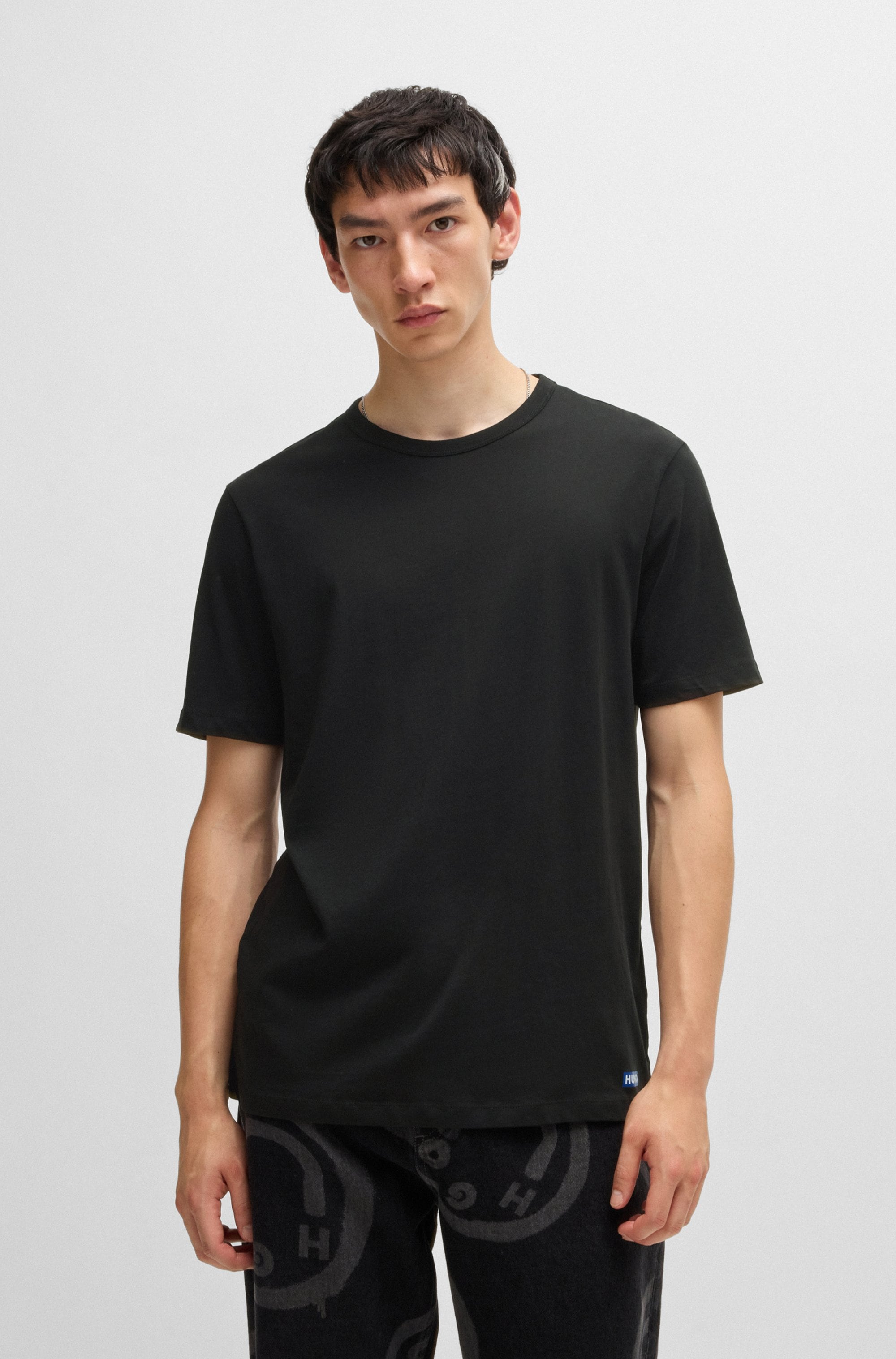 HUGO Blue T-Shirt »BLUE Naolo«, (Packung, 2 tlg.), mit kleinem Label am Saum