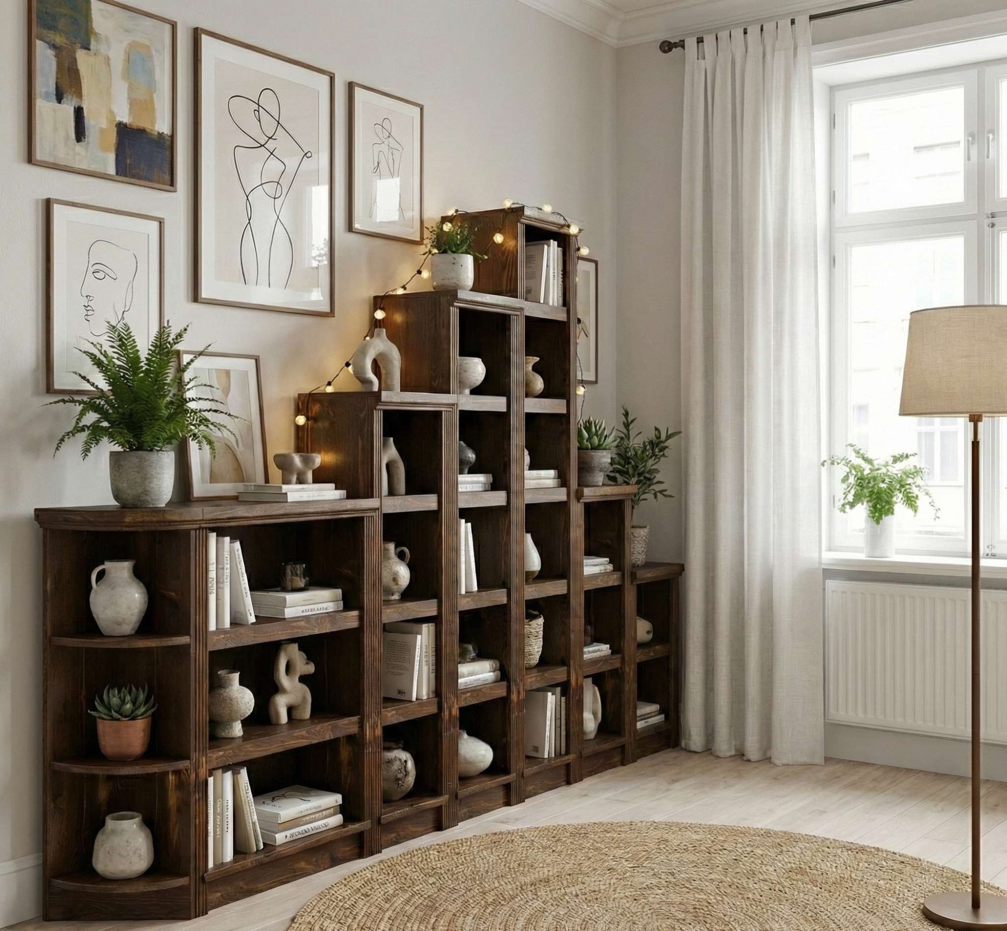GOODproduct Étagère sur pied »Riga Bücherregal Regal Breite/Tiefe 40/29 cm« en pin massif, certifié FSC®