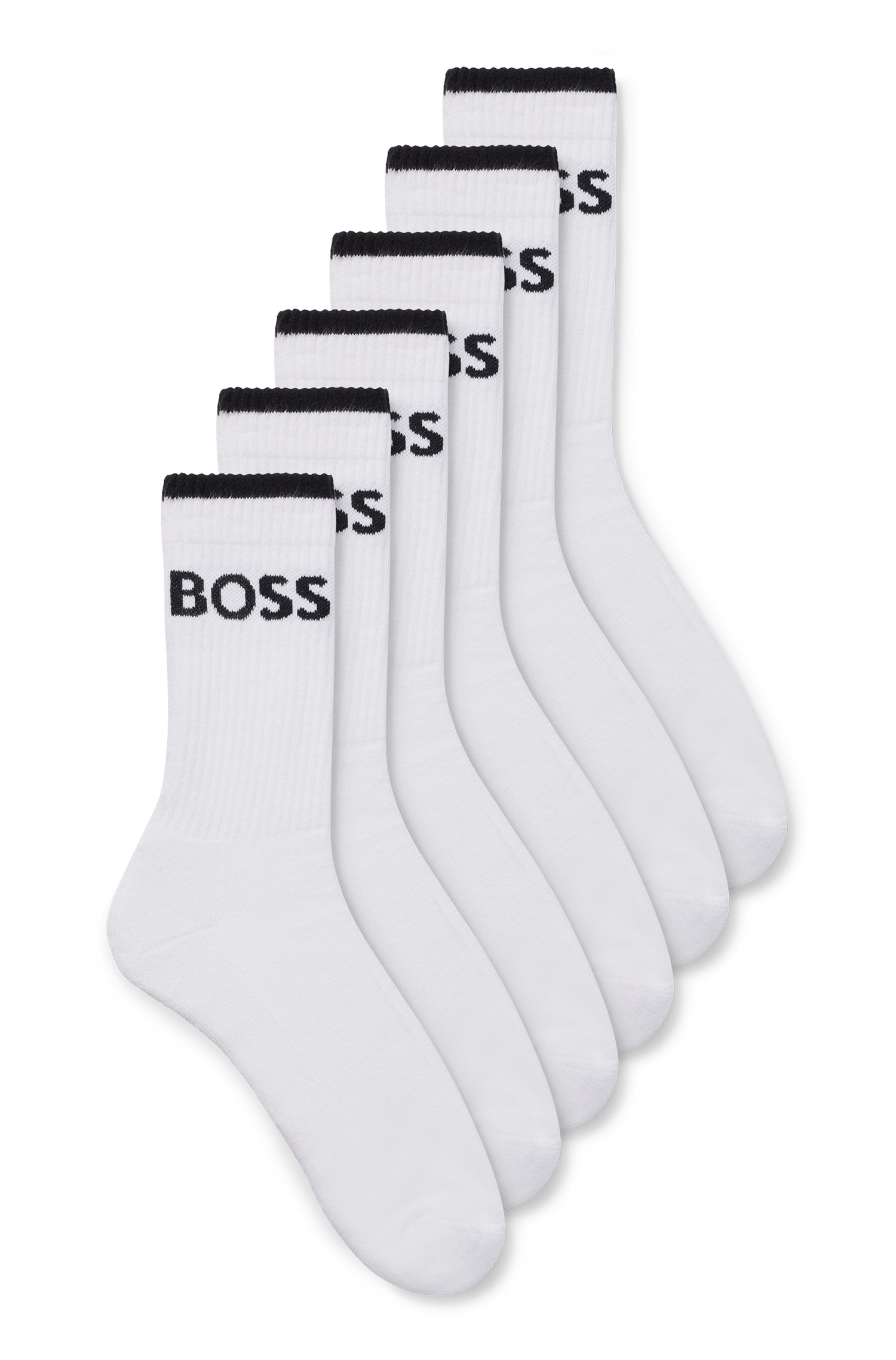BOSS »6P QS Stripe CC« Packung, 6er, 6 Stk. tlg. mit BOSS Schriftzug