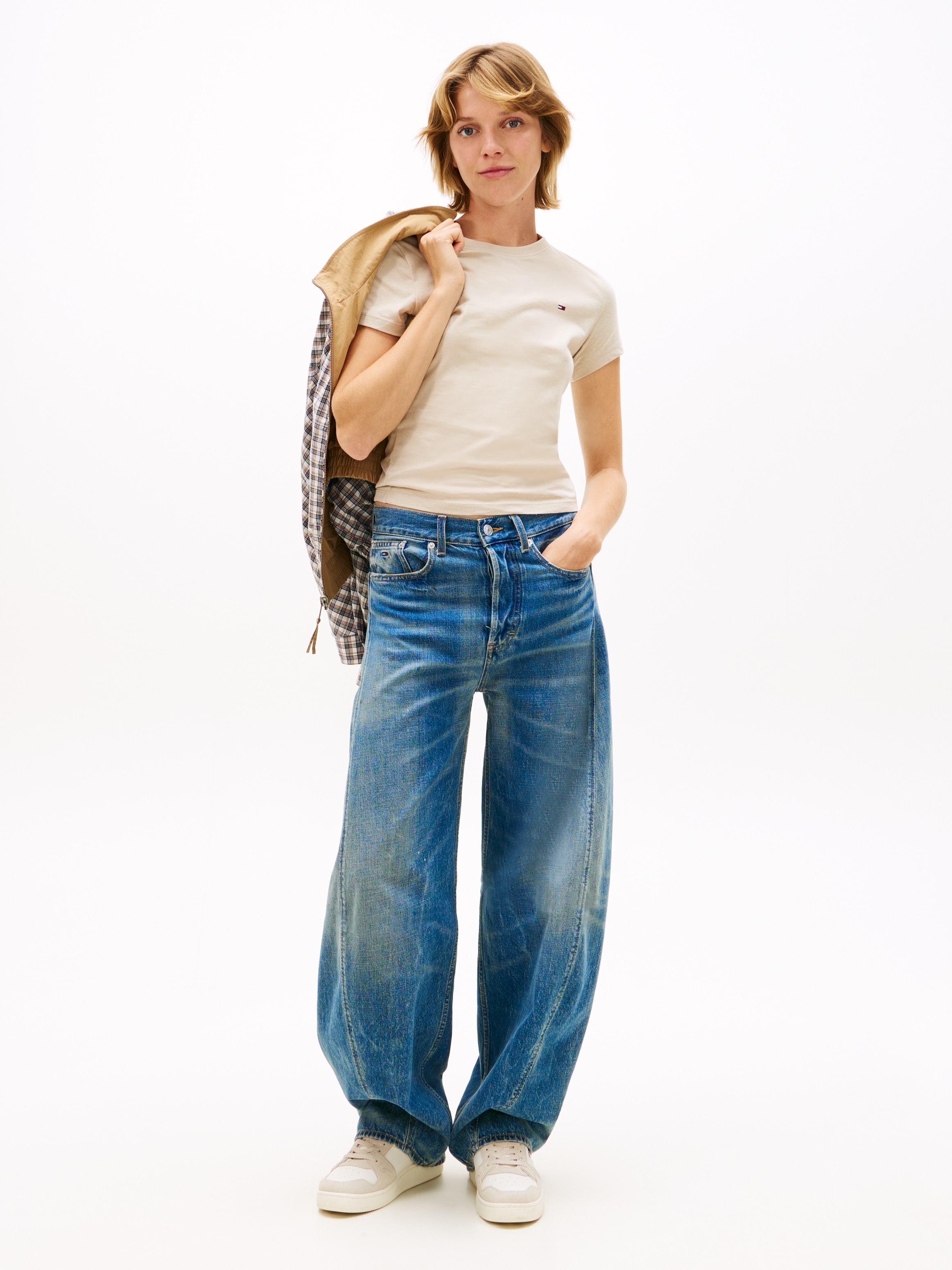 Tommy Jeans Kurzarmshirt »TJW 3PACK C-NECK TEE« Packung, 3er-Pack, 3 Stk. Slim, unifarbenes Design