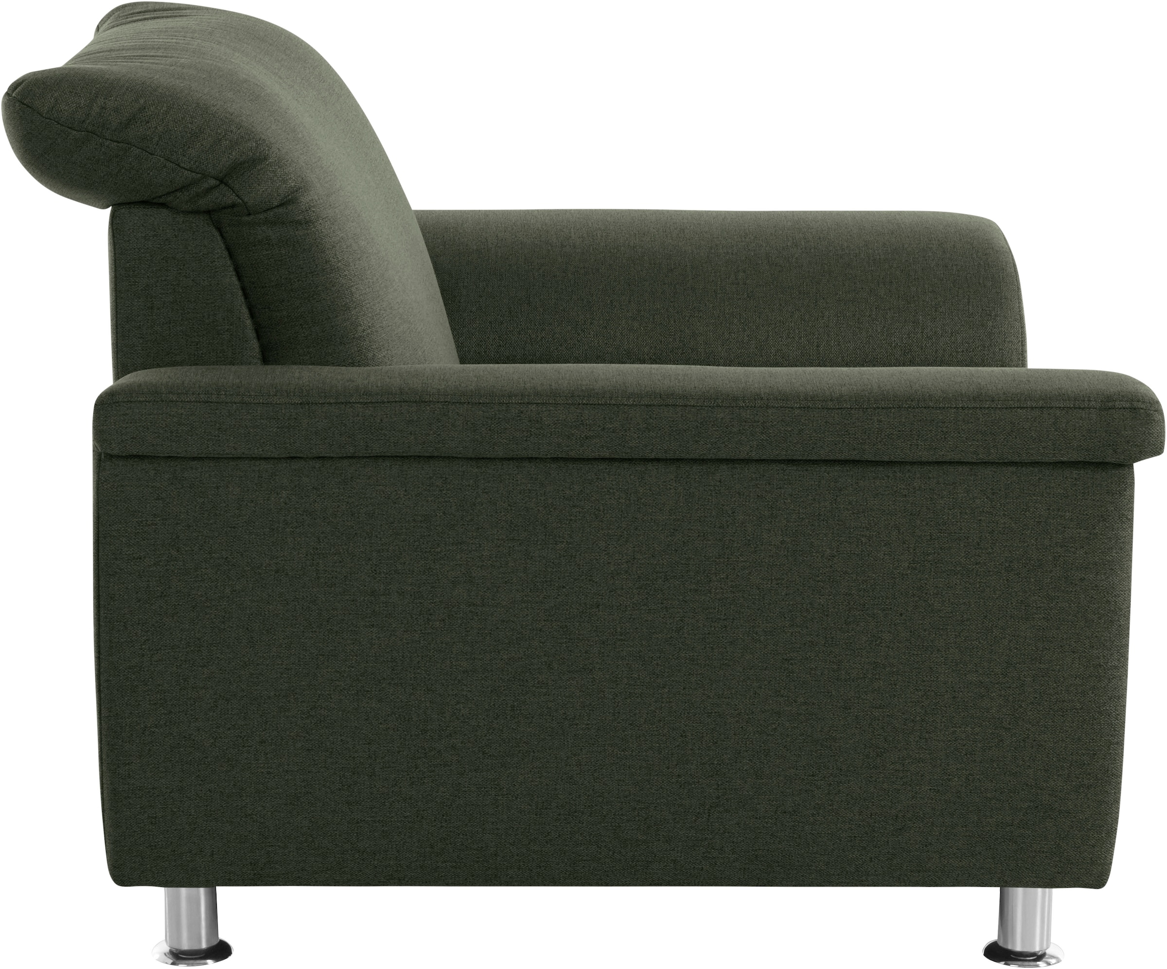 DOMO collection Sessel »FRANZI zeitlos und elegant, moderne Sitzheftung« wahlweise mit Kopfteilverstellung