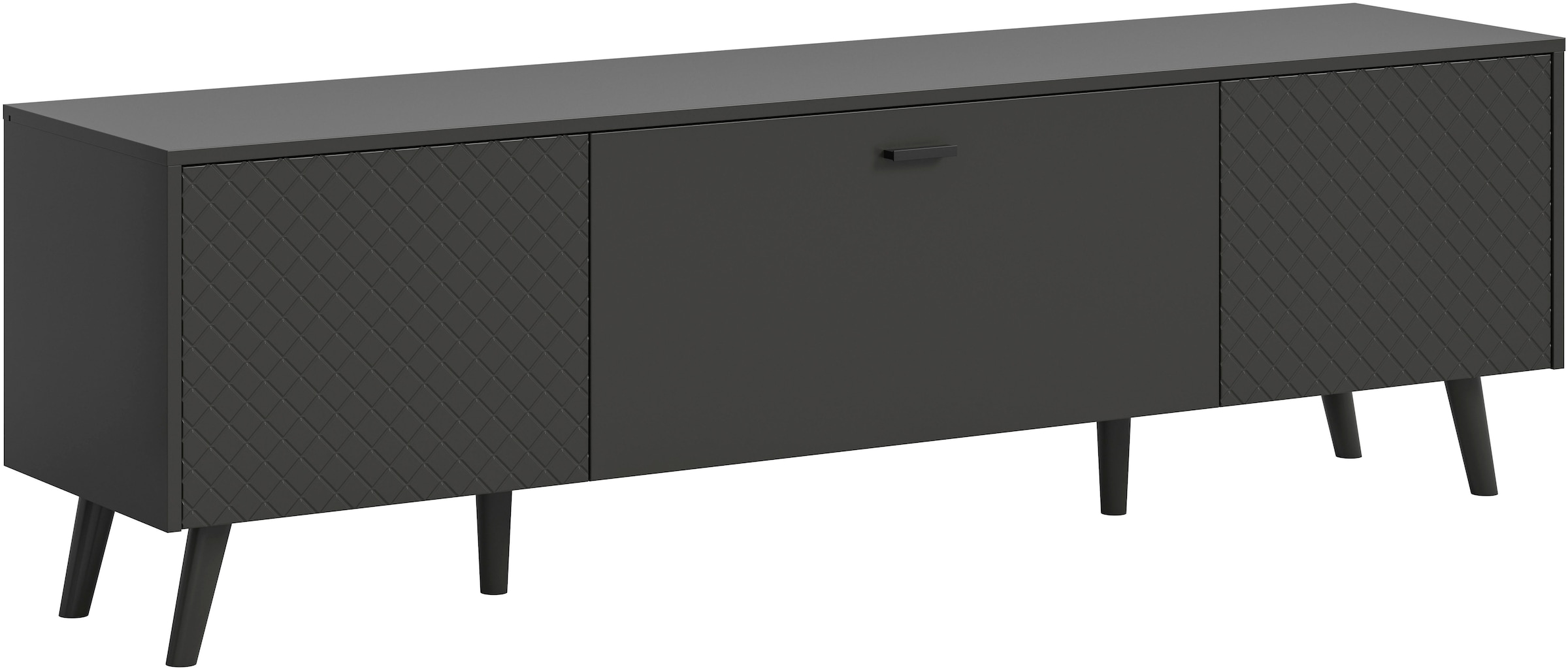 Image of Home affaire Lowboard "RHOMBUS,hochwertige MDF-Front mit Karo-Optik" 1 Stk. tlg. TV-Unterschrank, Lowboard, TV-Schrank, Wohnzimmer