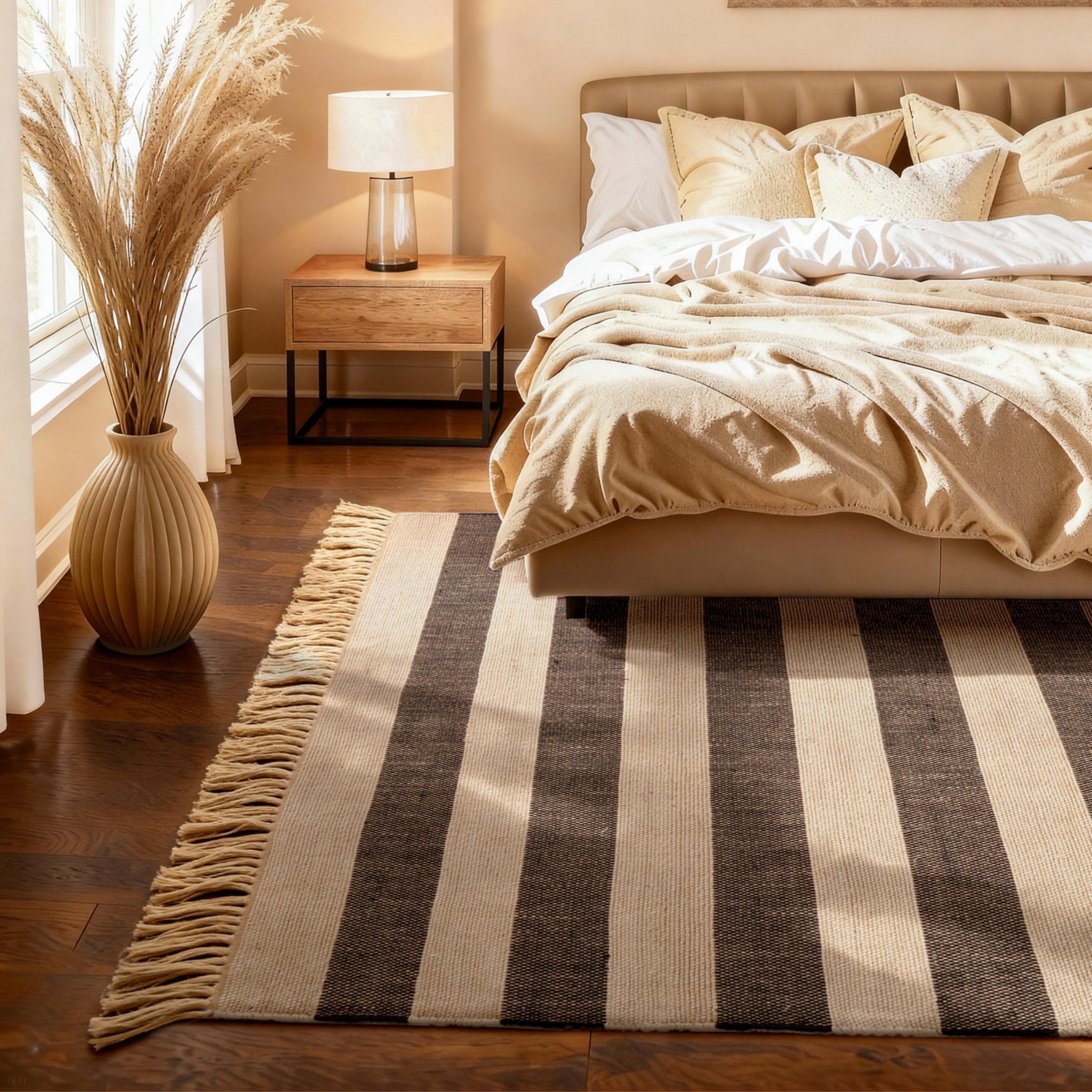Image of HANSE Home Teppich "Playa" rechteckig 6 mm Höhe Jute, Handgemacht, Naturteppich, Wohnzimmer, Läufer, Fransen