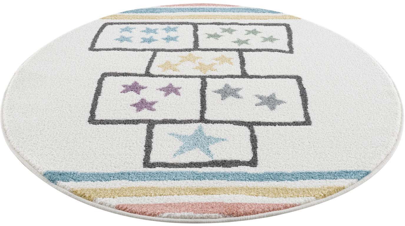 Image of Carpet City Kinderteppich »Anime9397«, rund, 11 mm Höhe, Spiel-Hüpf-Teppich, Sterne, Weicher Flor, Pflegeleicht, Kinderzimmer bei Ackermann Versand Schweiz