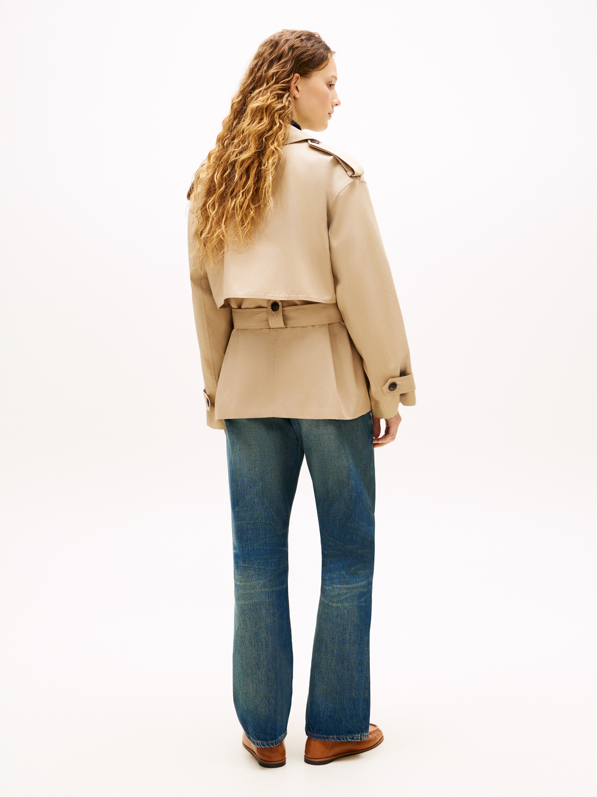 Tommy Hilfiger Veste courte »COTTON SHORT TRENCH« Coton, style trench-coat