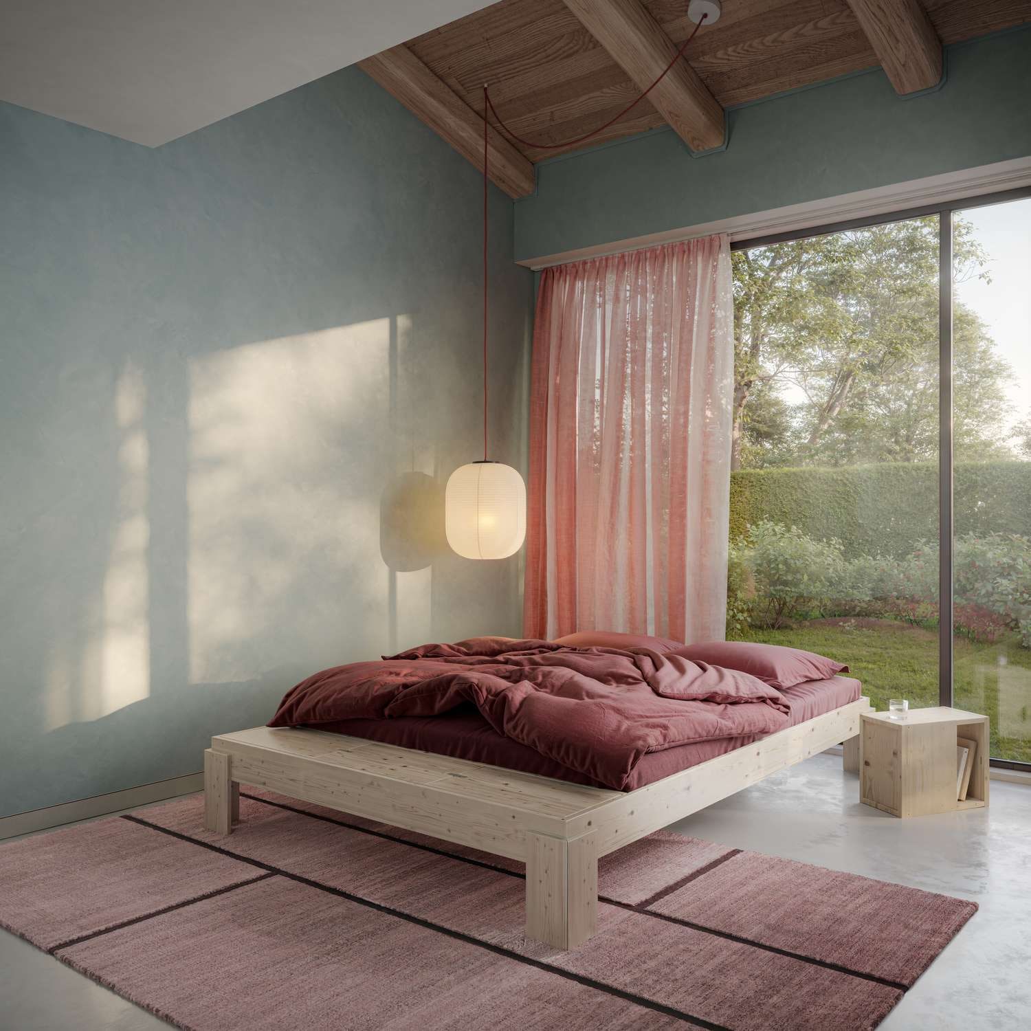 Karup Design Stauraumbett »Layers Bed Bench, Bettgestell mit Aufbewahrungsbank, mehrere Grössen«, inkl. Lattenrost, excl. Matratze, FSC®-zertifiziertes Massivholz