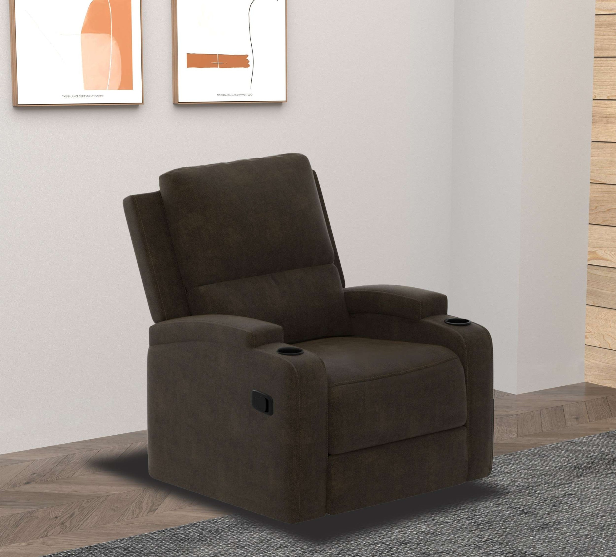 GOODproduct Relaxsessel »NAPORI Microfaser, Kinosessel, Multimedia-Sessel« TV-Sessel mit manueller u elektrischer Relaxfunktion u. Getränkehalter