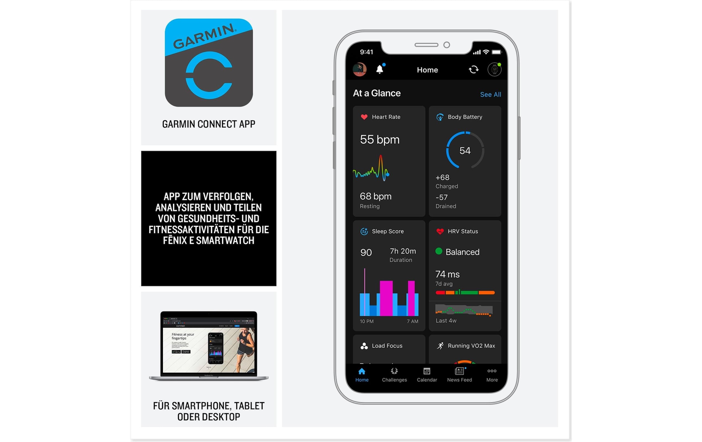 Garmin Smartwatch »Fenix E«(/ 1,3 ″)
