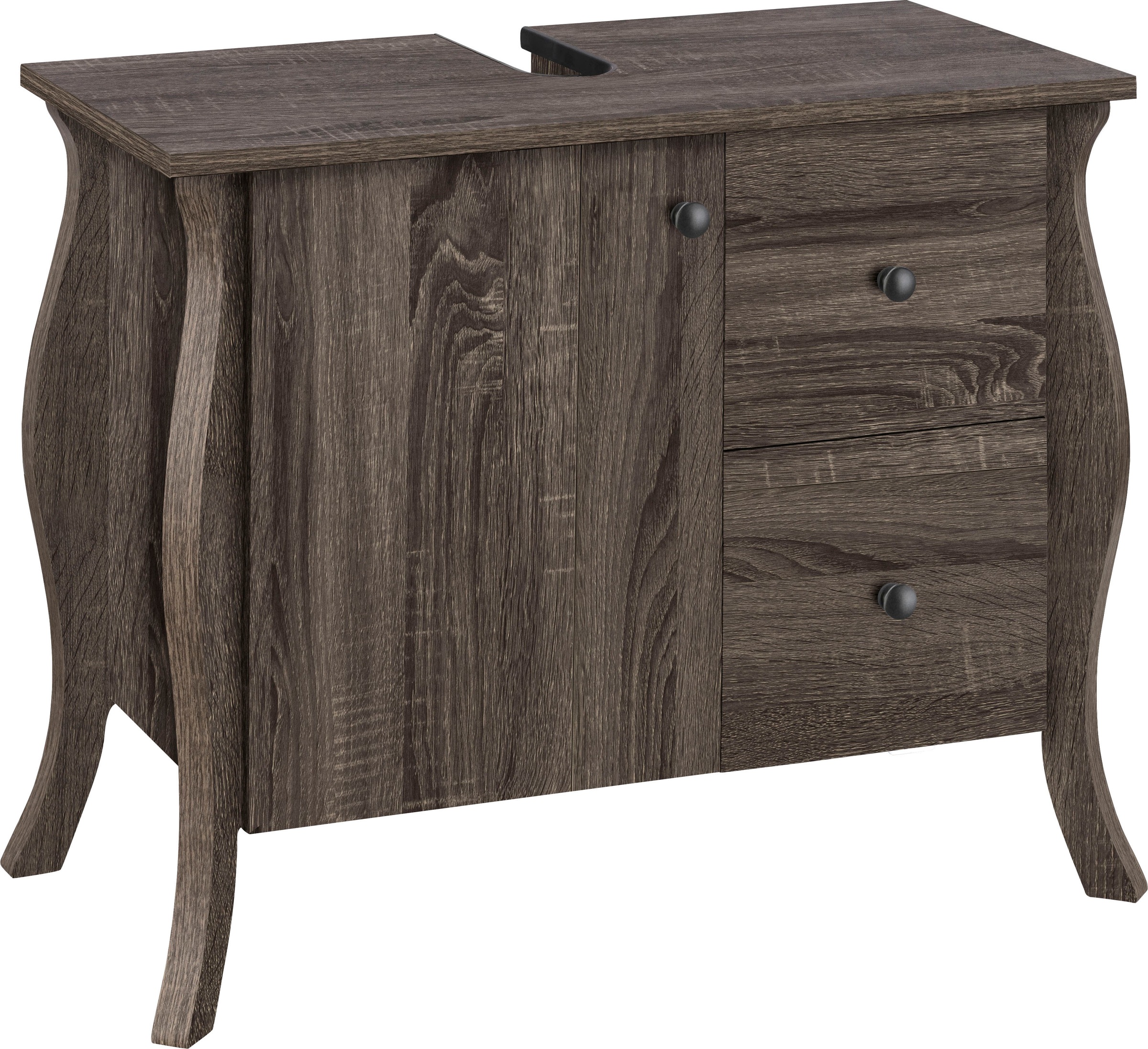 Image of Home affaire Waschbeckenschrank »Ludwig«, mit Griffen aus Metall, Breite 67,5 cm, Höhe 55 cm bei Ackermann Versand Schweiz