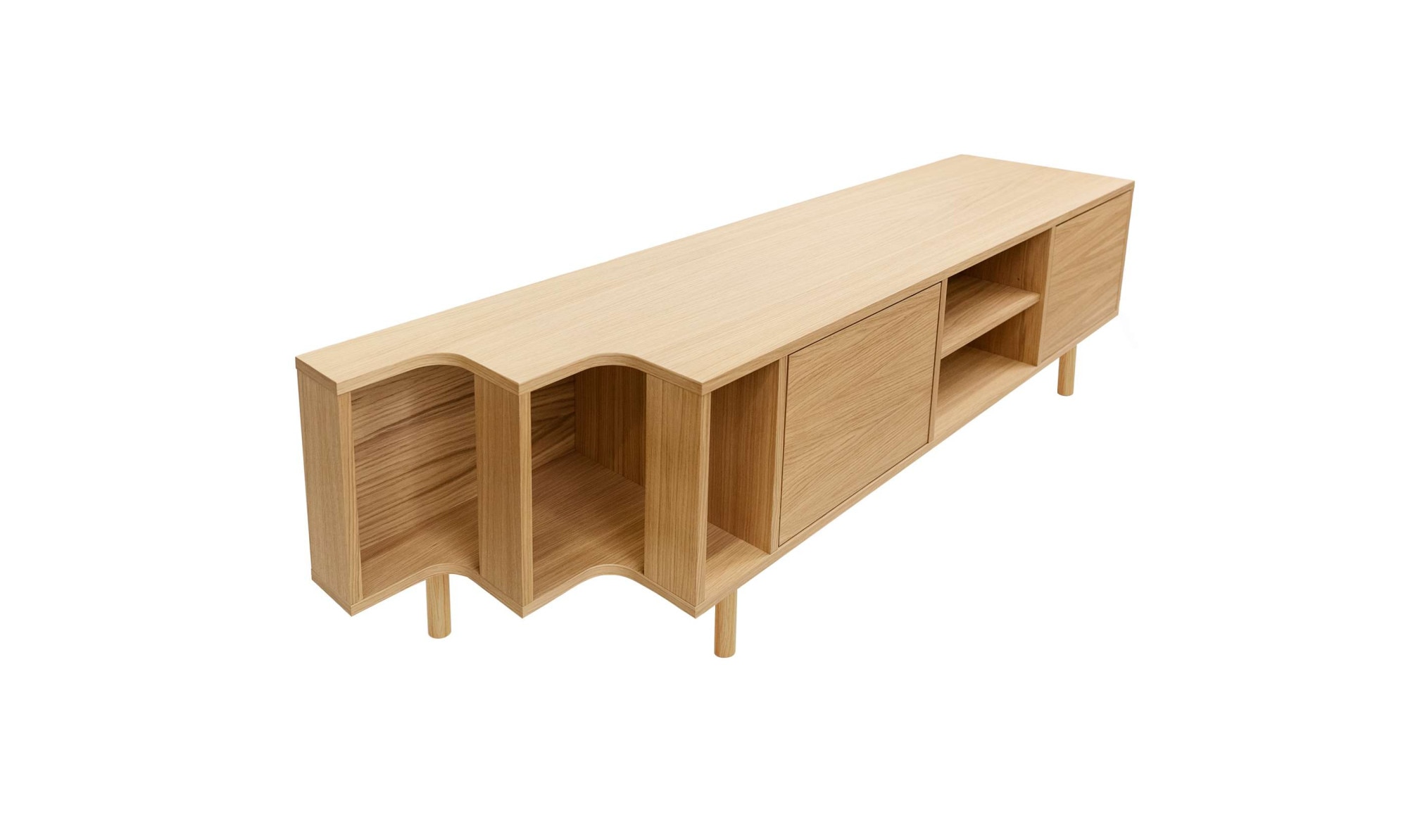 Woodman TV-Board »Shift«, mit Echtholzfurnier aus Eiche, Breite 189 cm, mit Push-to-Open, FSC®