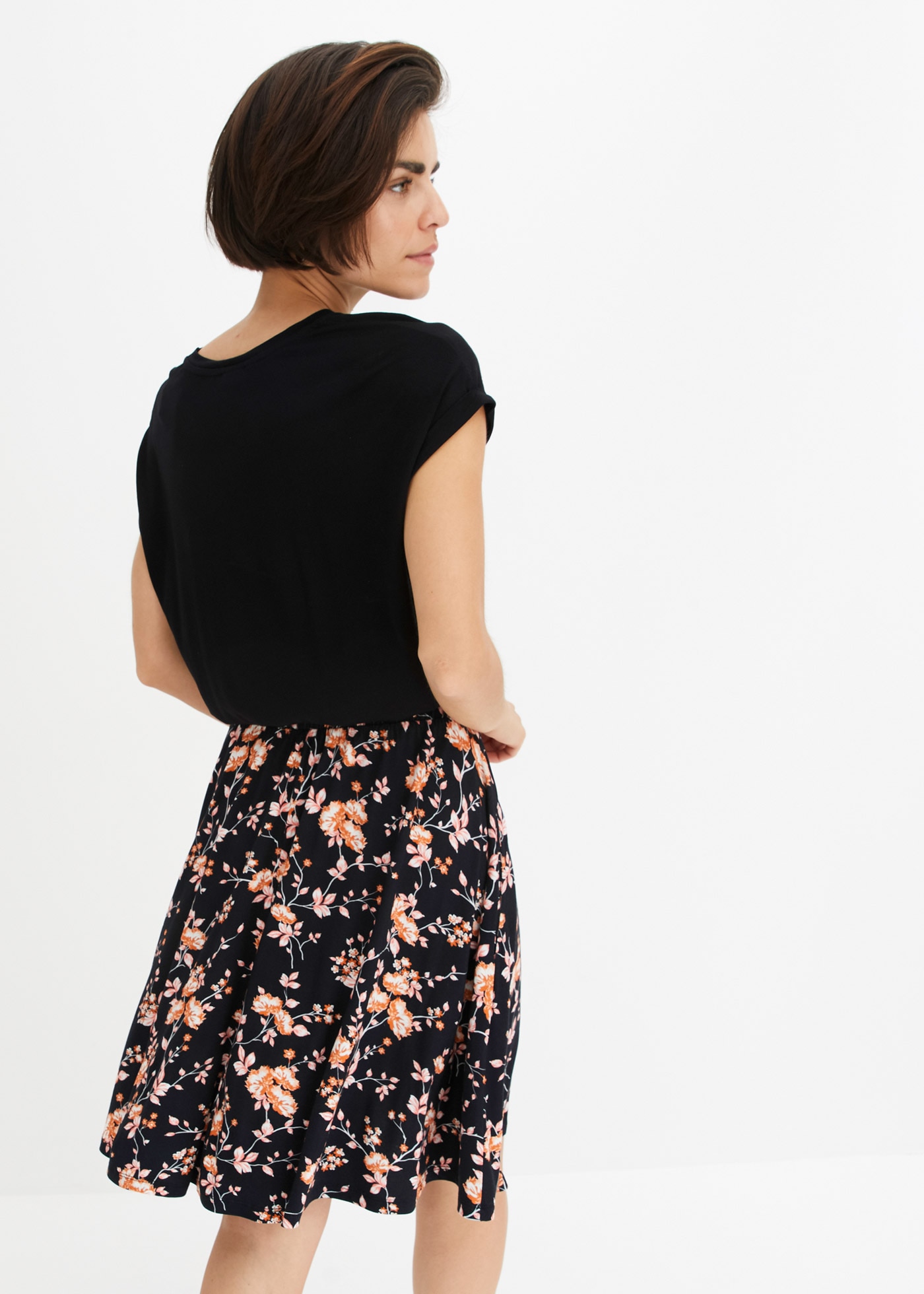 bonprix Midikleid Jerseykleid aus Viskose-Mix