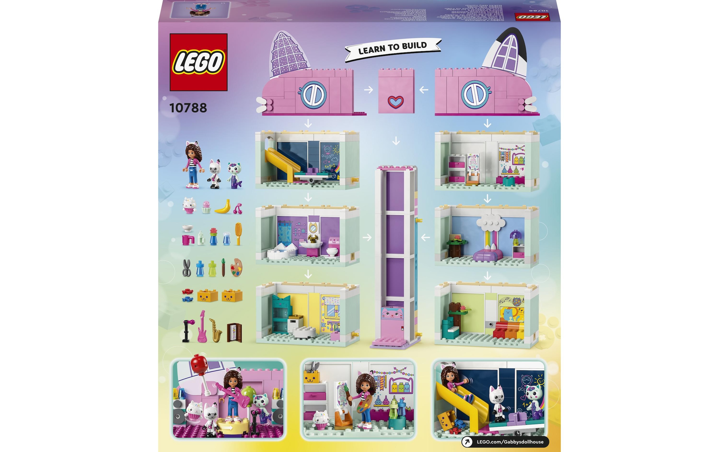 LEGO® Spielbausteine »Dollhouse Gabbys Puppe«, (498 St.)