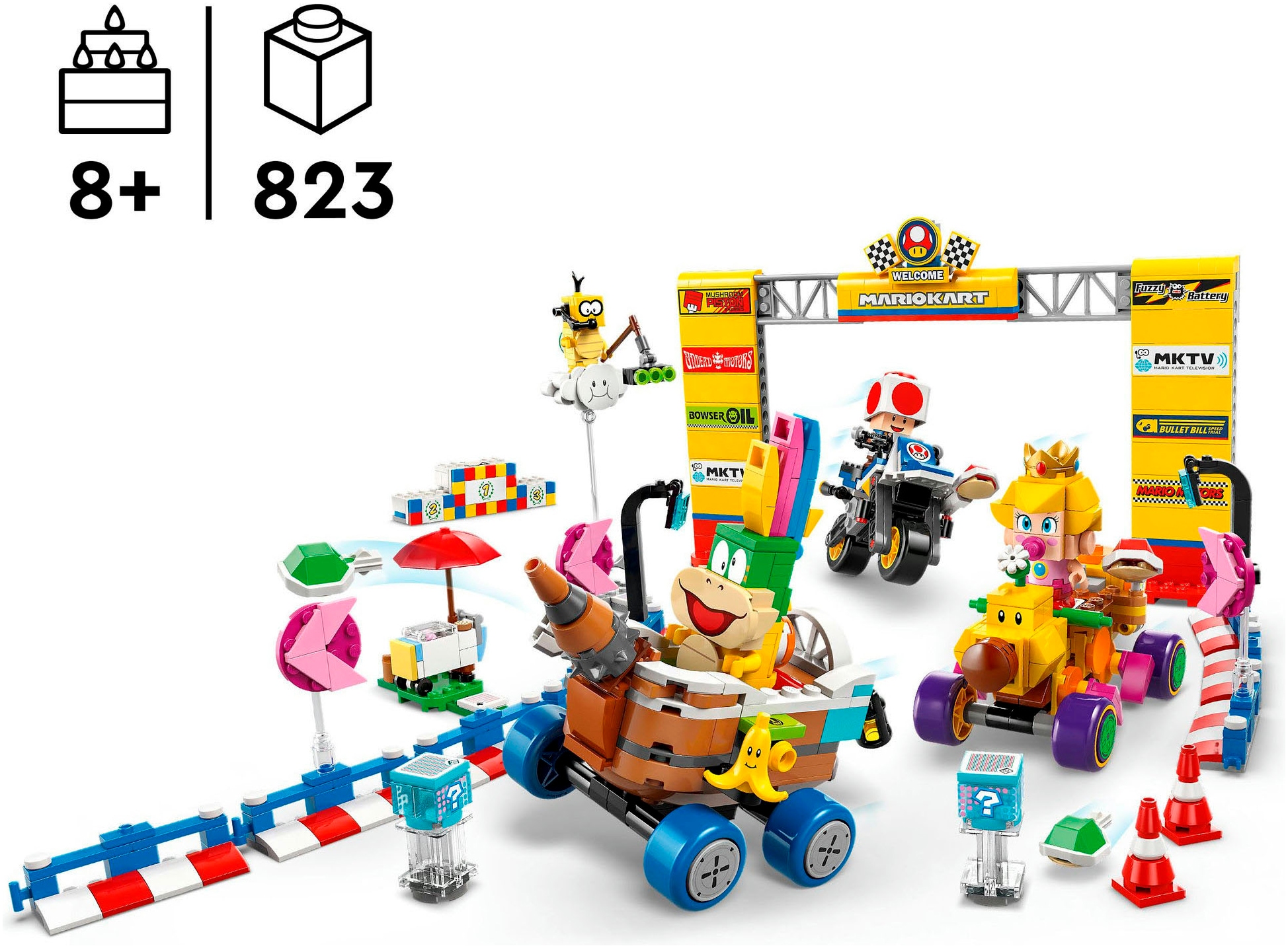 LEGO® Pions de construction »Mario Kart™ – Baby Peach & Grand Prix–Set (72036), LEGO Super Mario« Made in Europe