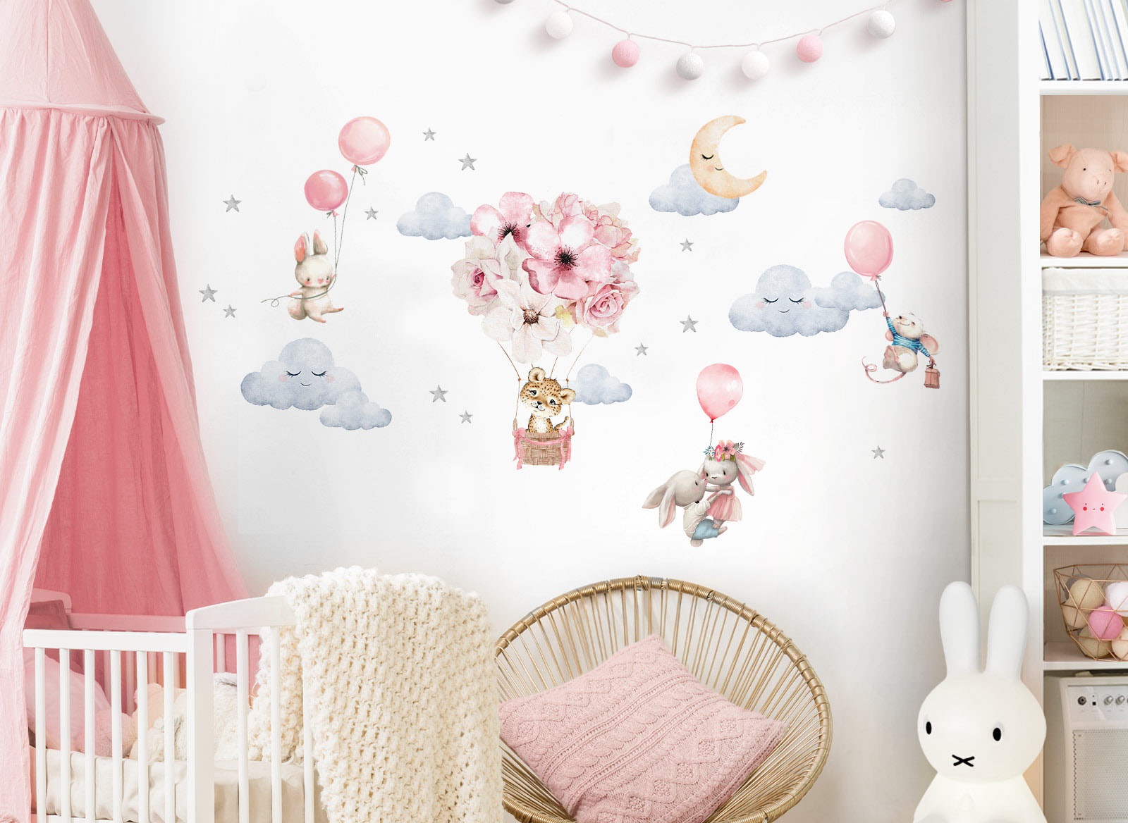 Image of little DECO Wandtattoo »Little Deco Wandtattoo Tiere mit Luftballons & Wolken« bei Ackermann Versand Schweiz