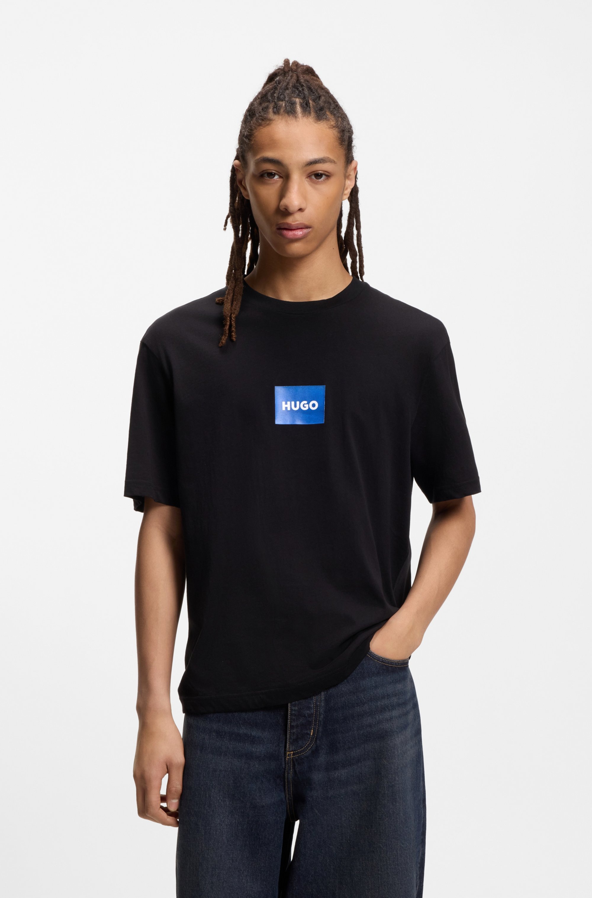 Image of HUGO T-Shirt Regular Fit, Kurzarm, Hugo-Print