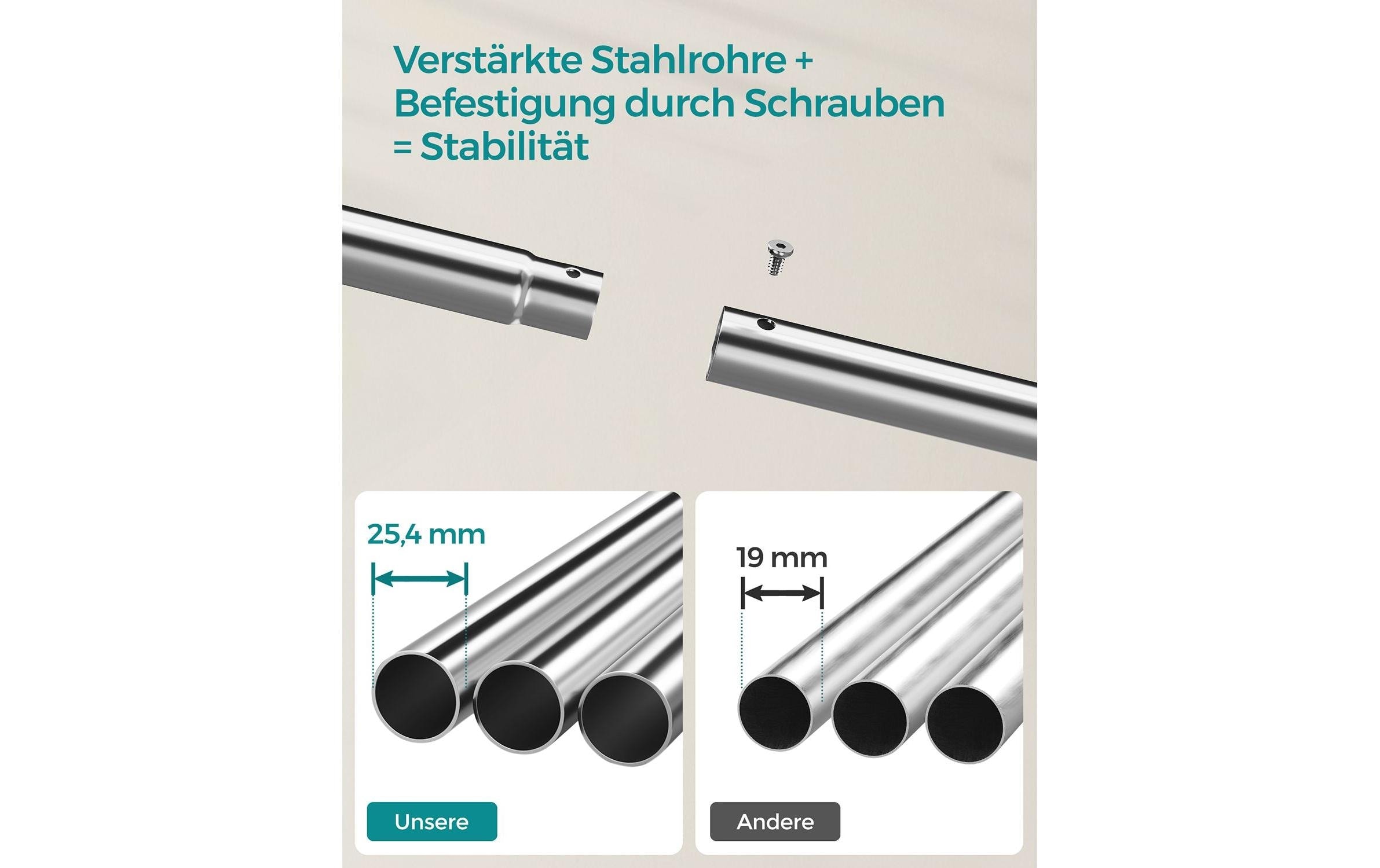 SONGMICS Garderobenständer »mit doppelter Kleiderstange«