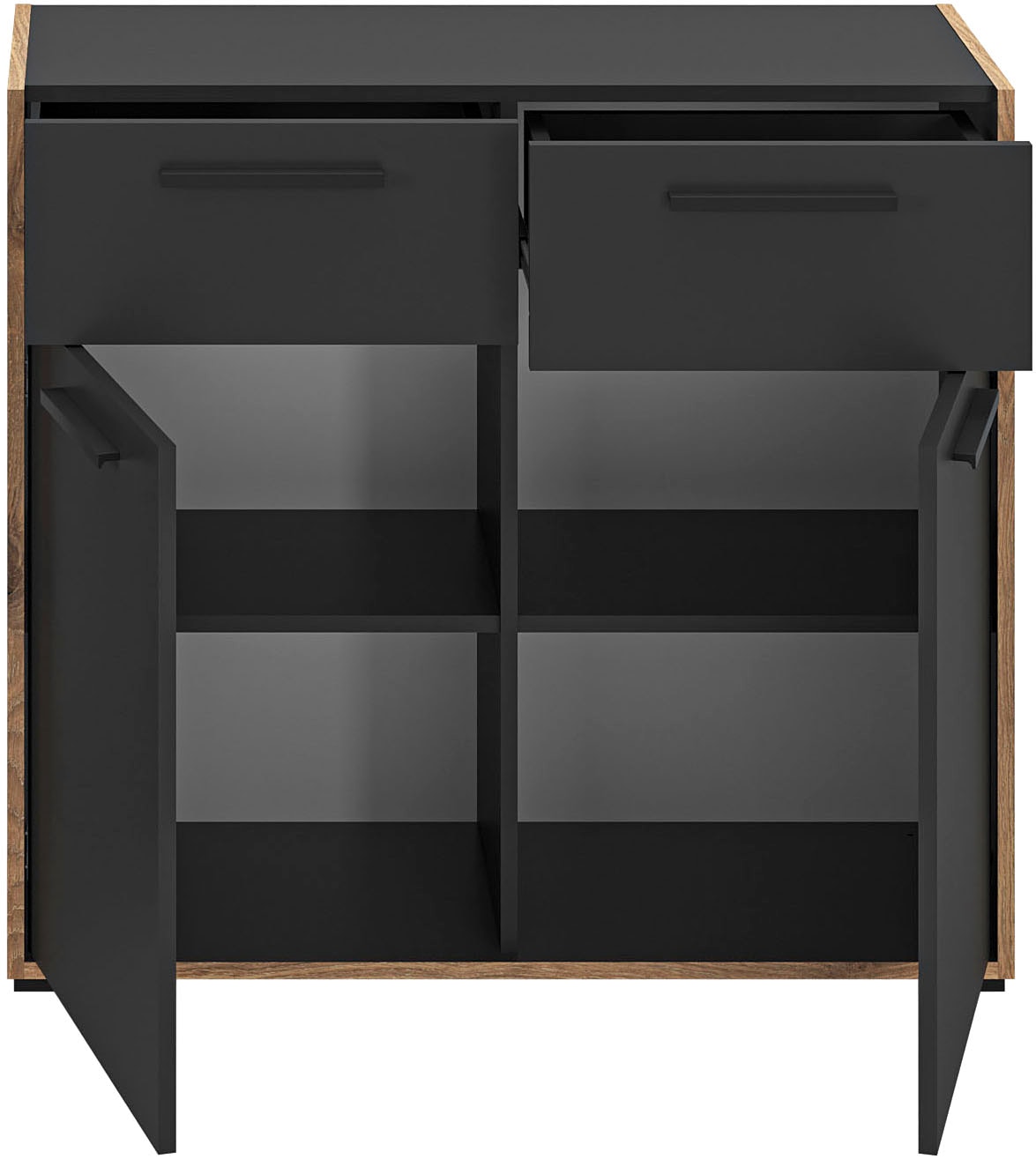 Home affaire Kommode »MUSTA, Breite: 95cm, 2 Schubkästen, 2 Türen, 4 Fächer« Anrichte, Sideborad, Highboard, Schrank, Schuhkommode, Flurkommode