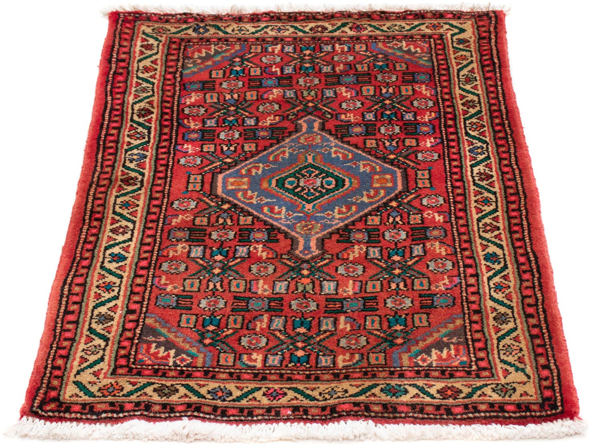 Image of morgenland Orientteppich »Perser - Nomadic - 88 x 60 cm - dunkelrot«, rechteckig, 10 mm Höhe, Wohnzimmer, Handgeknüpft, Einzelstück mit Zertifikat bei Ackermann Versand Schweiz