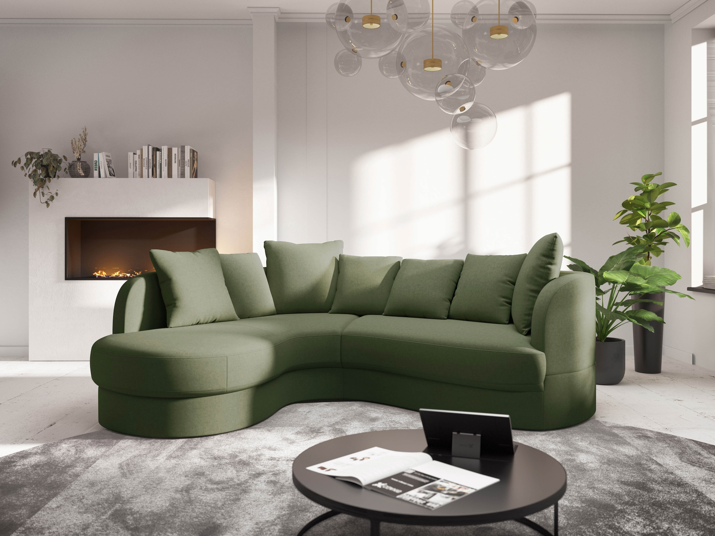 Image of sit&more Ecksofa "Samba L-Form" moderne organische Form, inkl. 7 loser Rückenkissen