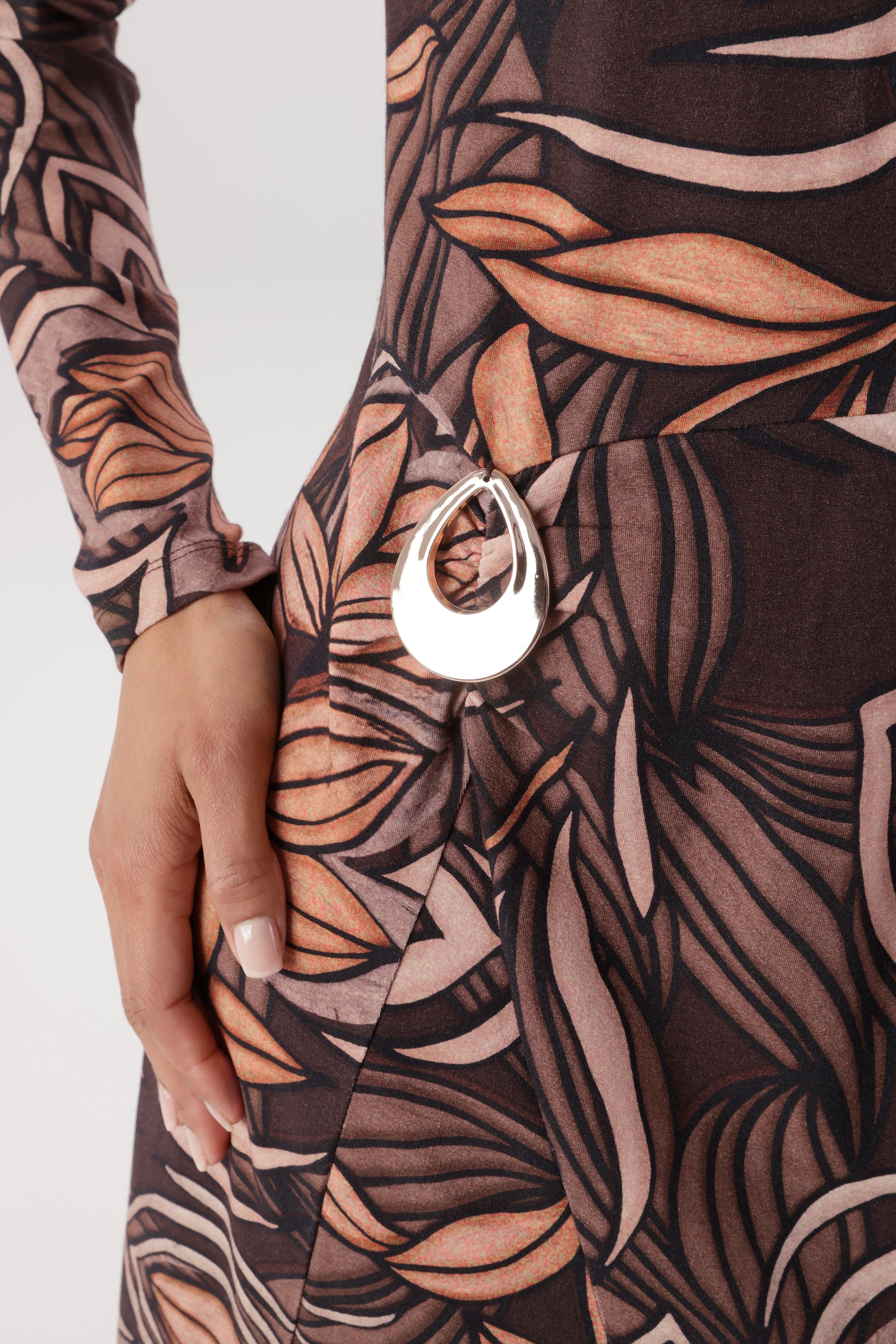 Aniston SELECTED Robe midi Avec petit col montant - NOUVELLE COLLECTION
