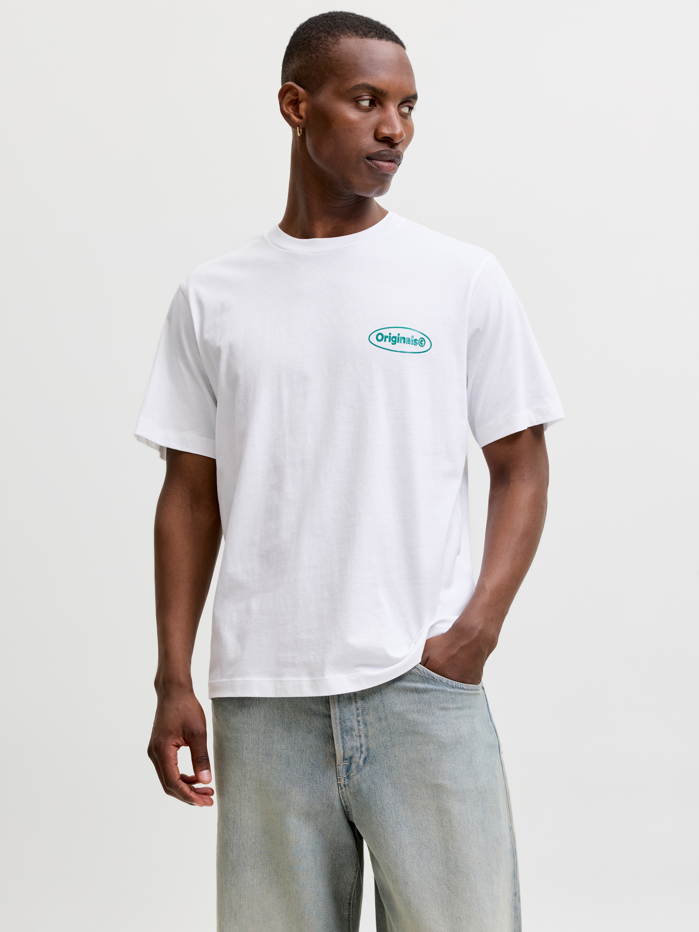 Image of Jack & Jones T-Shirt "JORRIVIERA VINTAGE POSTER BACK TEE SS CN" mit Print
