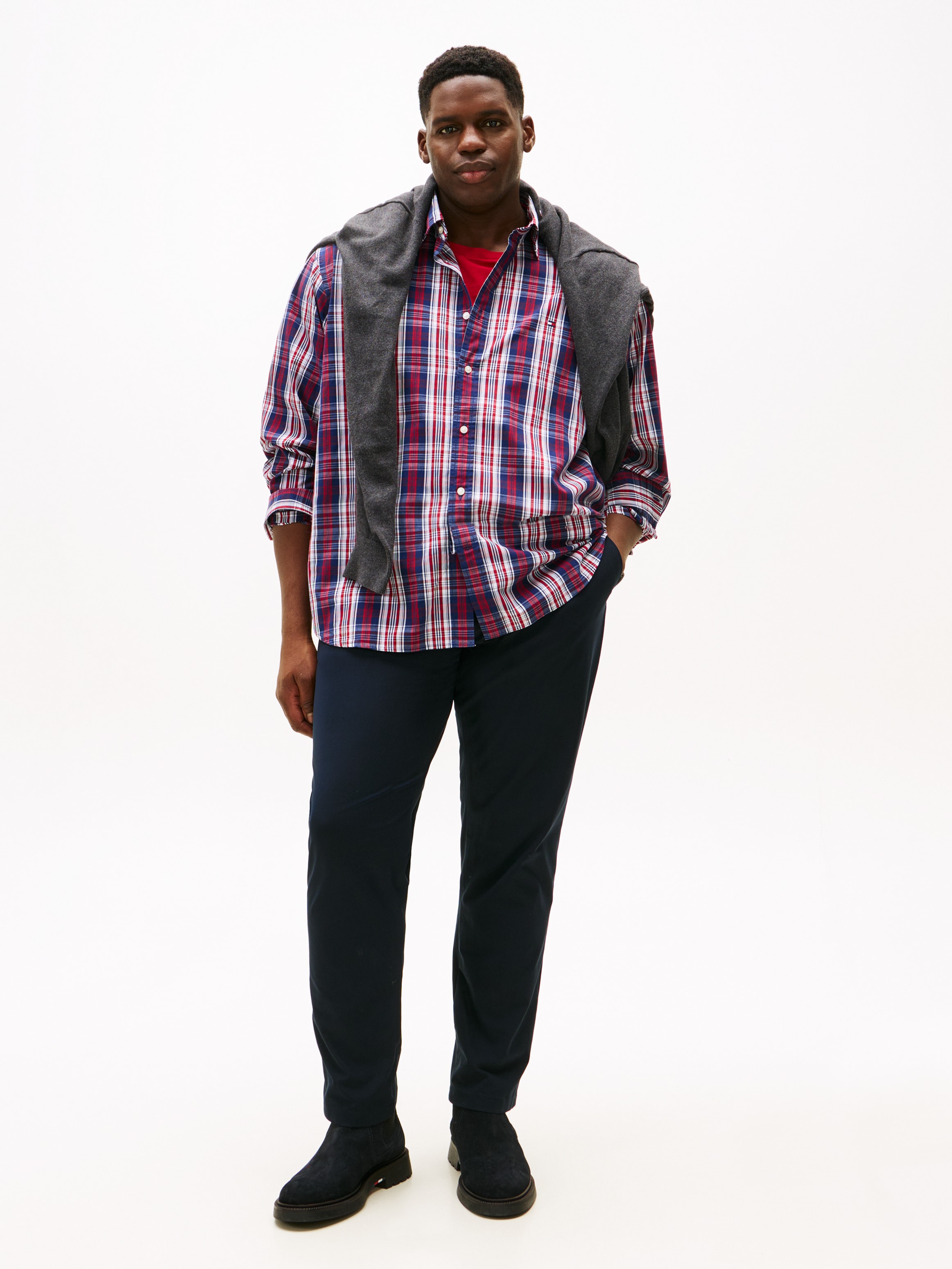 Tommy Hilfiger Big & Tall Chemise à manches longues »BT - FLEX POP MEDIUM CHECK« regular fit, Grosse Grössen, kariert