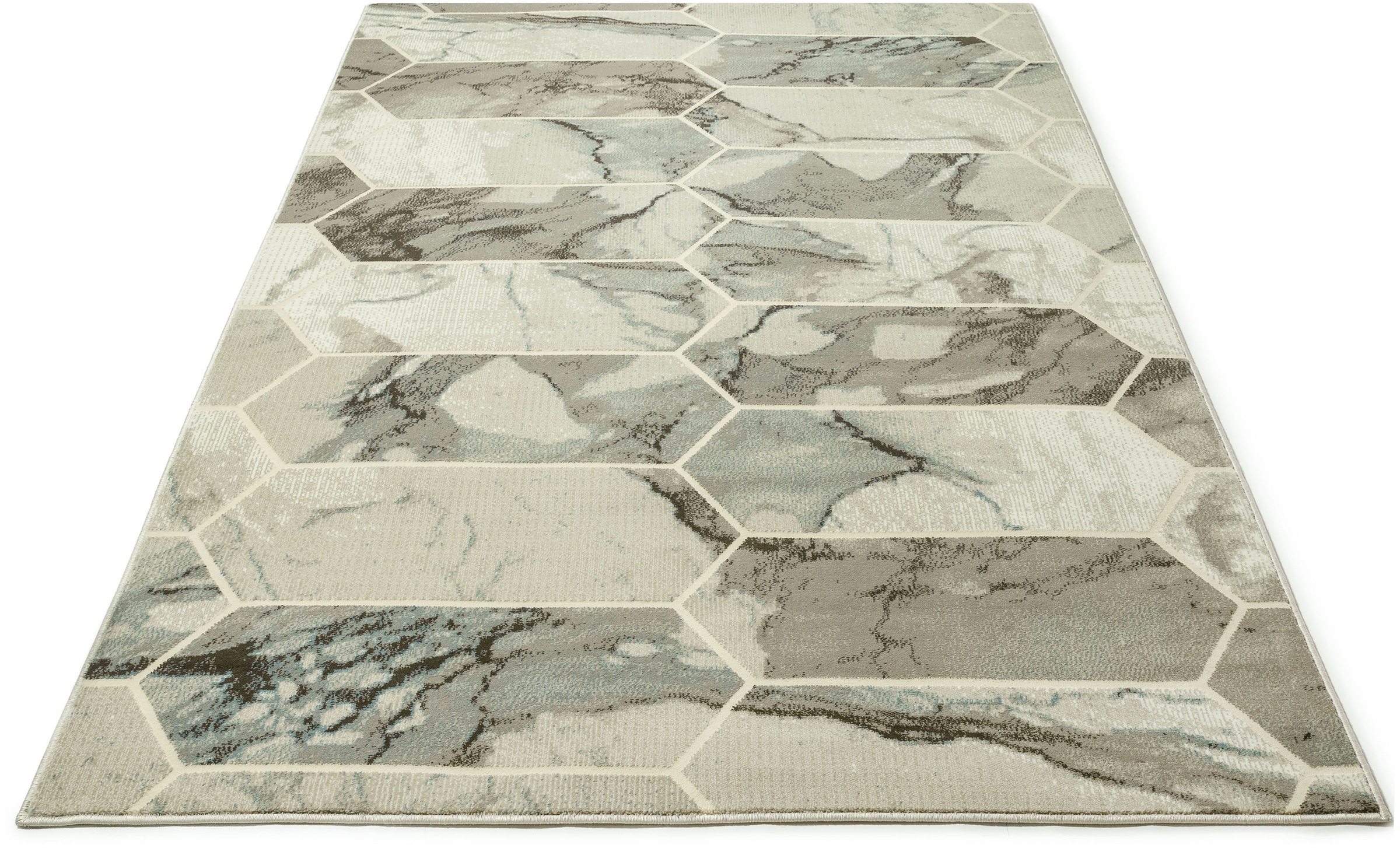 Image of DELAVITA Teppich »Viorel«, rechteckig, 8 mm Höhe, modernes Marmor Design, Kurzflor, gekettelt, idealer Teppich für Wohnzimmer & Esszimmer bei Ackermann Versand Schweiz