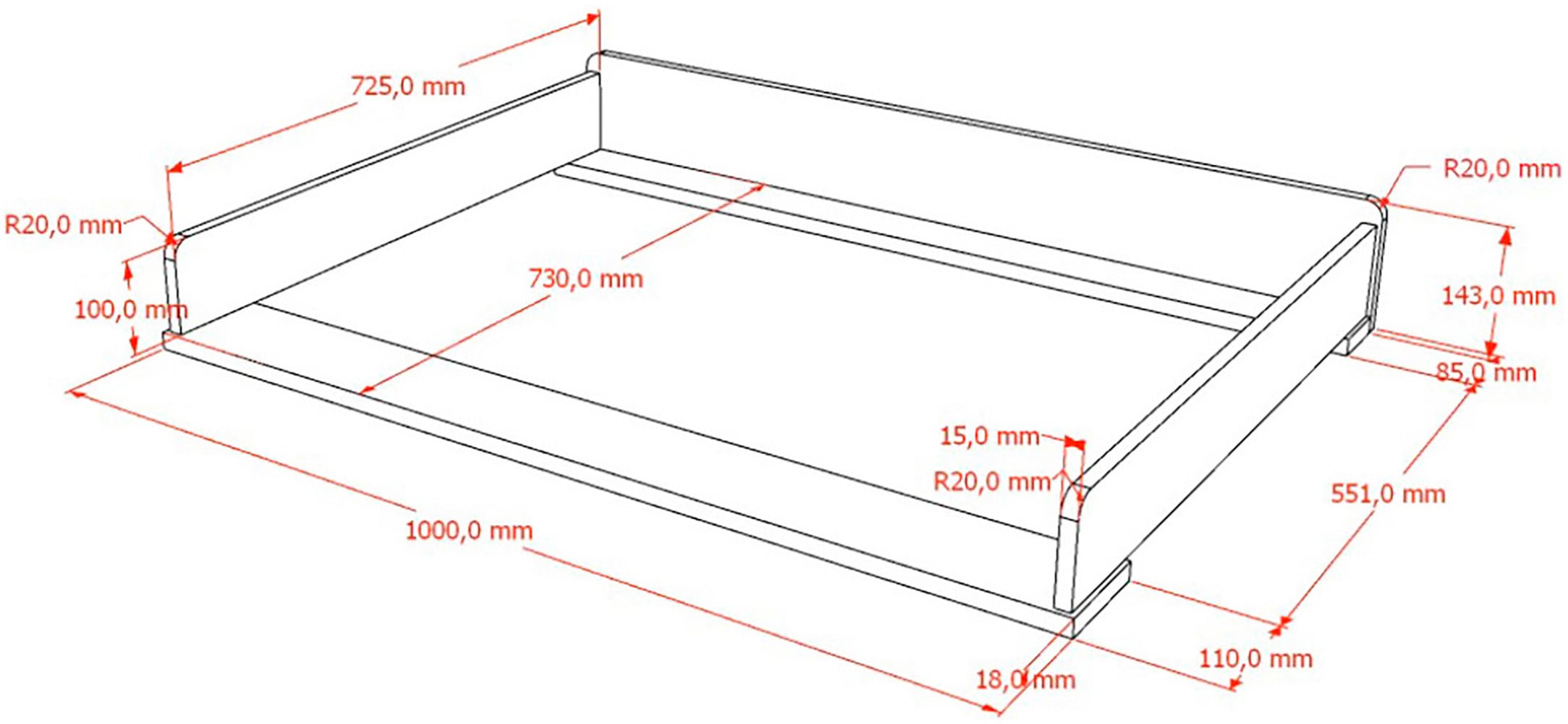 Vipack Wickelkommode »Ilyas, gradliniges Design und grosser Wickelfläche« 3 grosse Schubladen, pflegeleichte Oberfläche in Dekor Nussbaum 100 cm