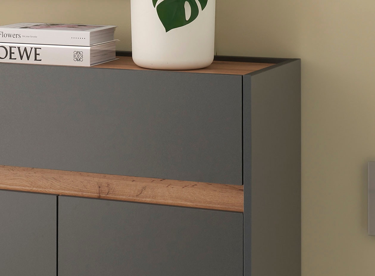 INOSIGN Armoire à chaussures »City/Giron, modernes Schuhregal, Schrank für 16 Schuhe, Schuhkommode« eine Schublade und vier Schuhfächer, viel Stauraum, 93 cm breit