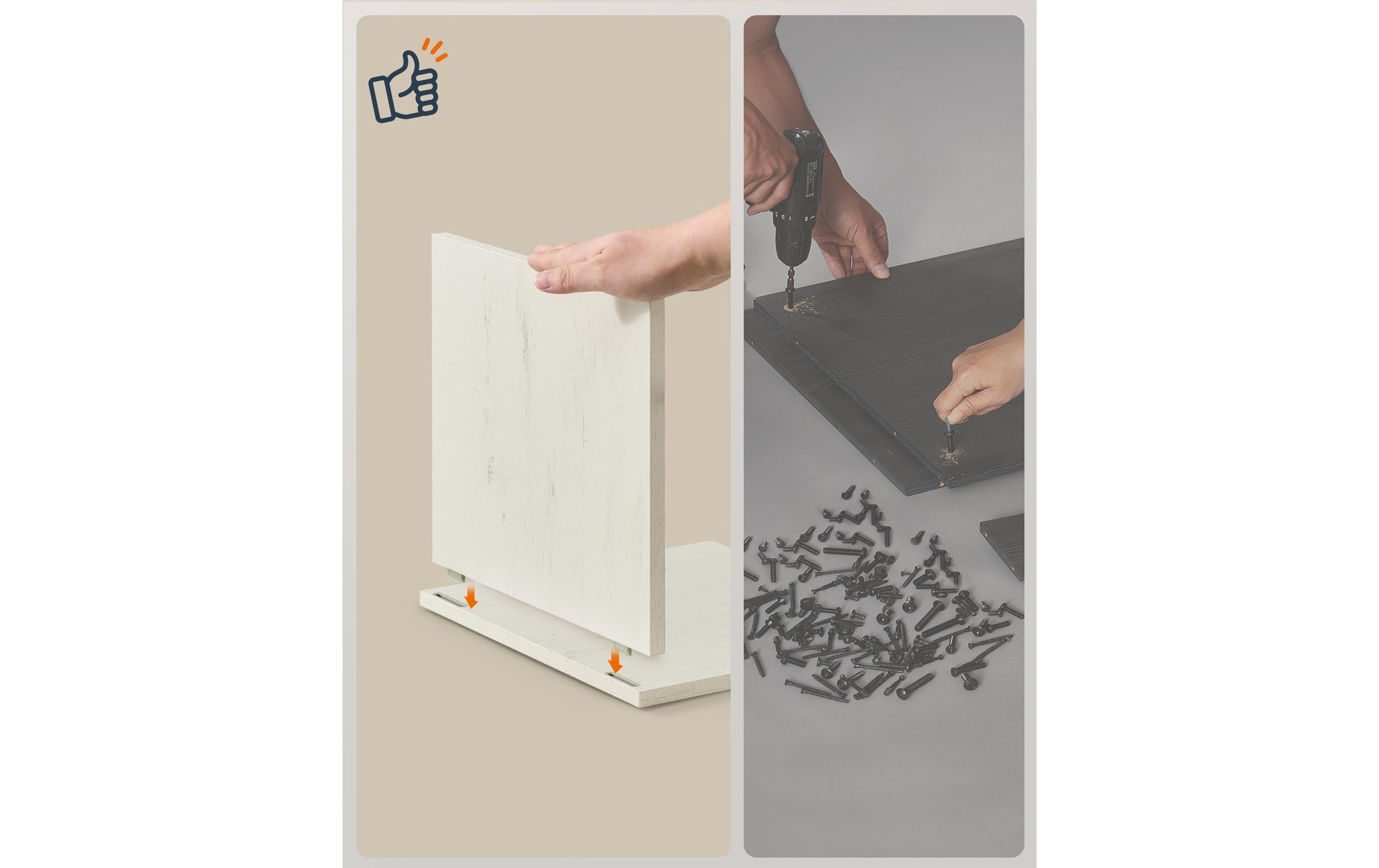 VASAGLE Waschbeckenunterschrank "60 x 61.2 cm" Moderner Badezimmer-Unterschrank im Landhausstil