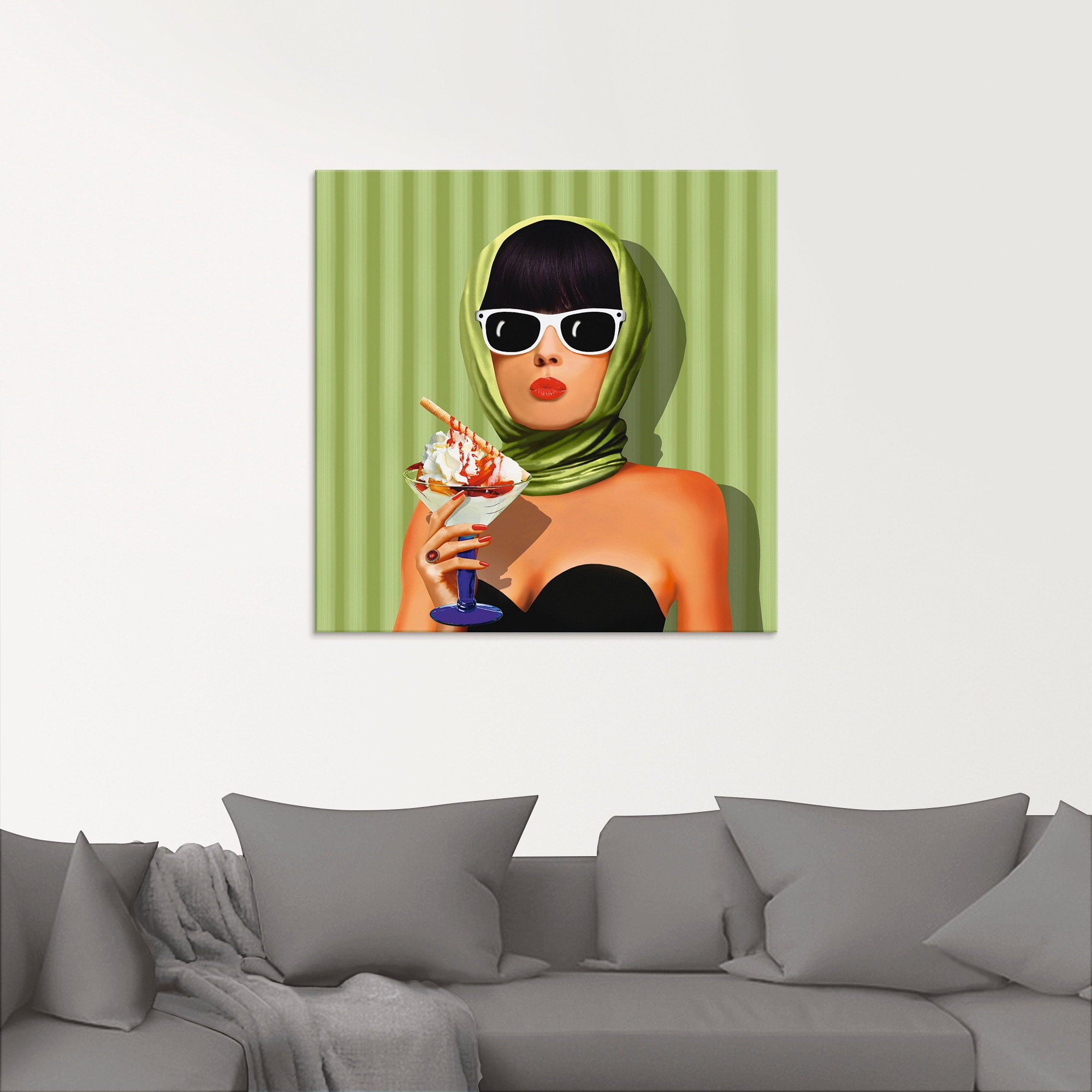 Artland Tableau en verre »Sommerliebe, Sommer, Sonne und Eiscreme« 1 cuis tlg. in verschiedenen Grössen