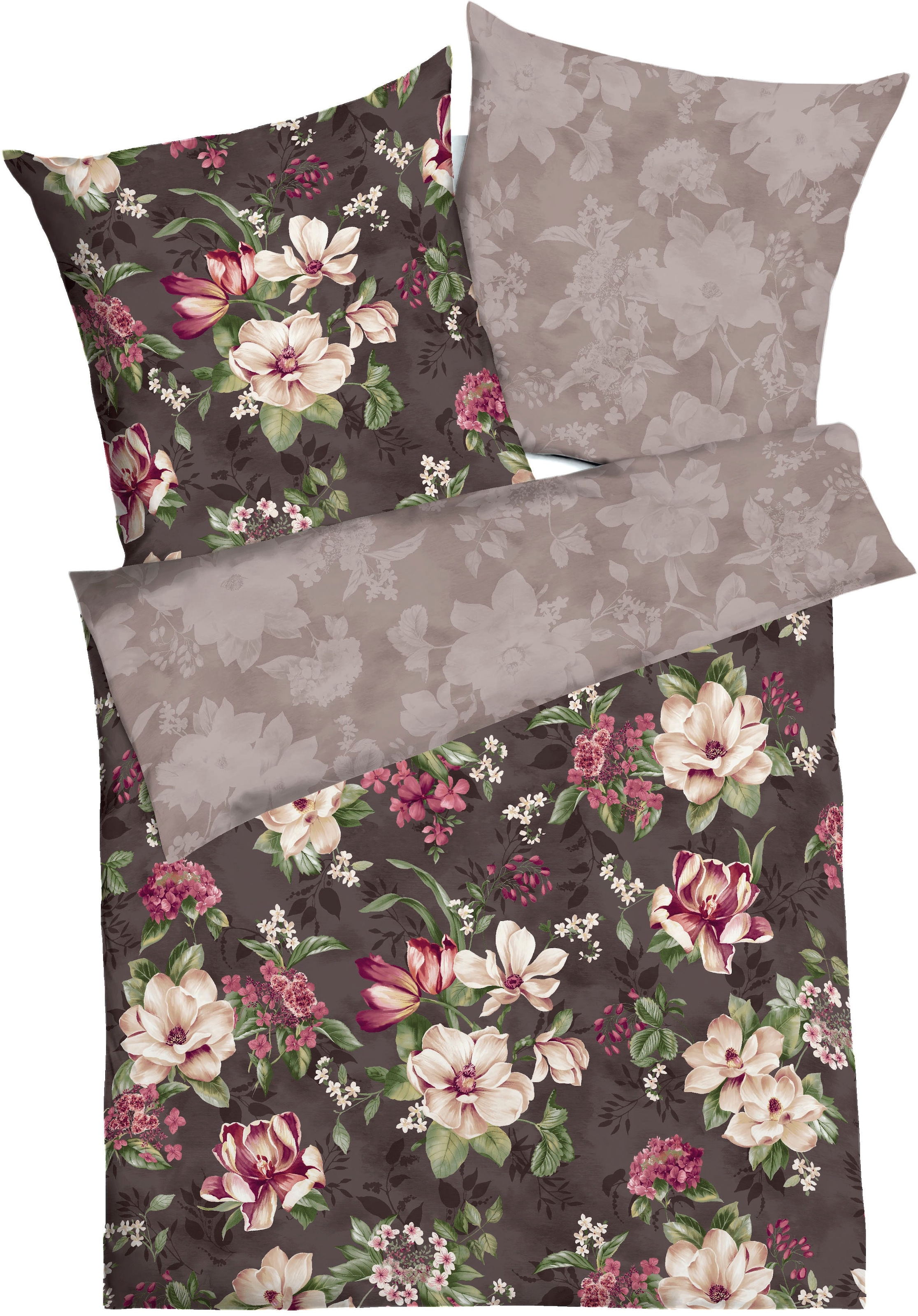 Image of Kaeppel Wendebettwäsche "Magnolia" 2 Stk. Mit Blumenmuster