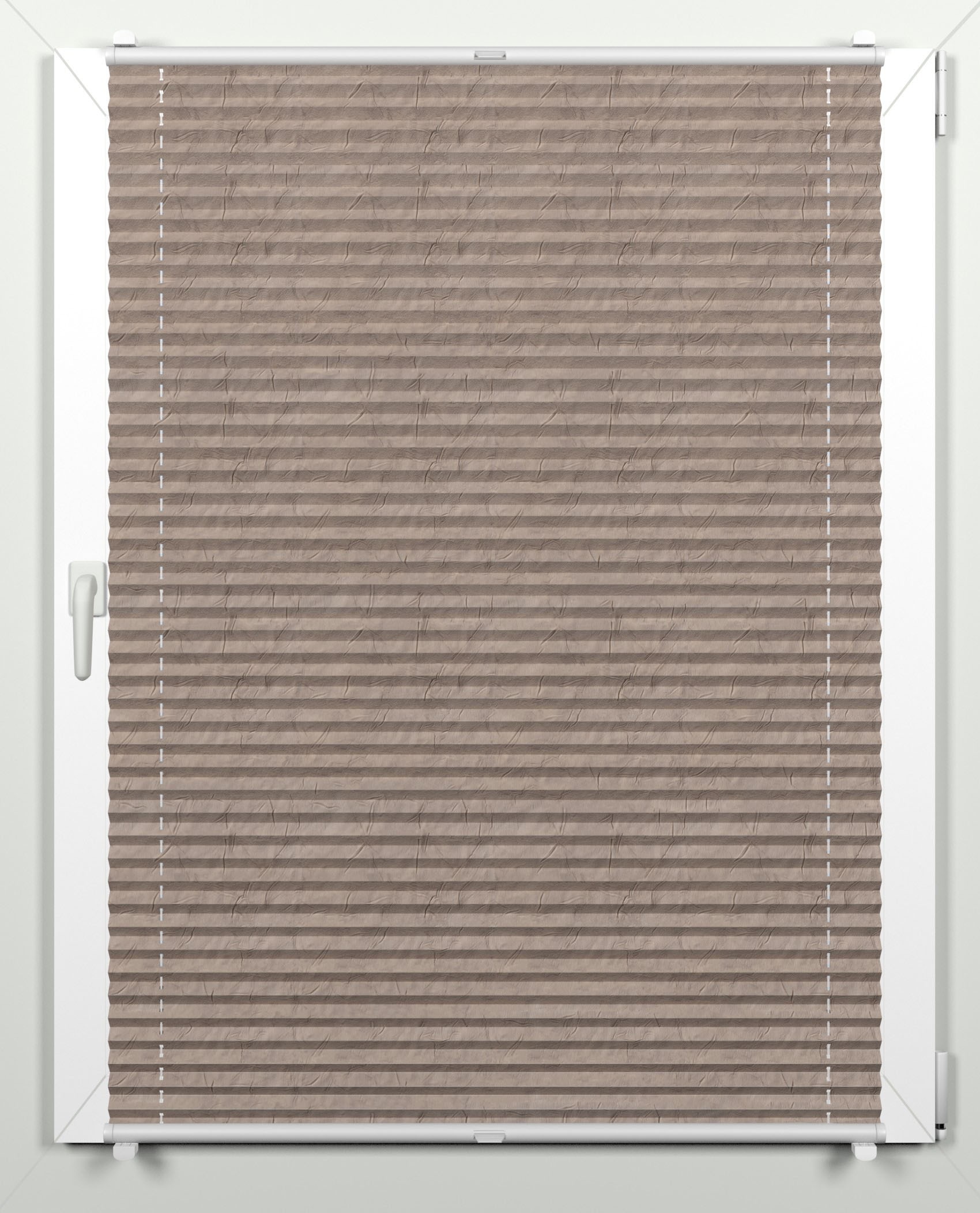 Image of indeko Plissee nach Mass »advanced«, Lichtschutz, ohne Bohren, verspannt, mit Klemmträgern, Crushed-Optik bei Ackermann Versand Schweiz
