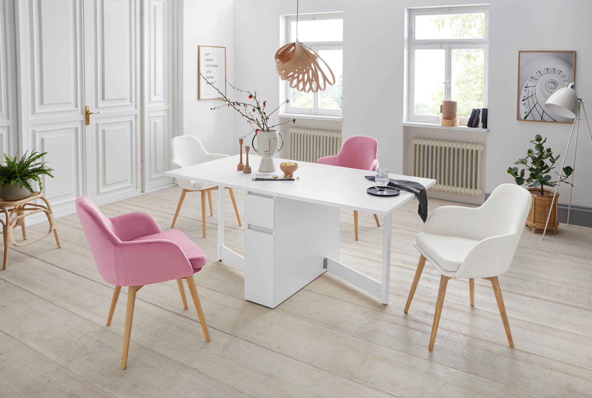 Woodman Esstisch »Jasper« mit einer rechteckigen Tischplatte und Auszugsfunktion, Breite 90 cm