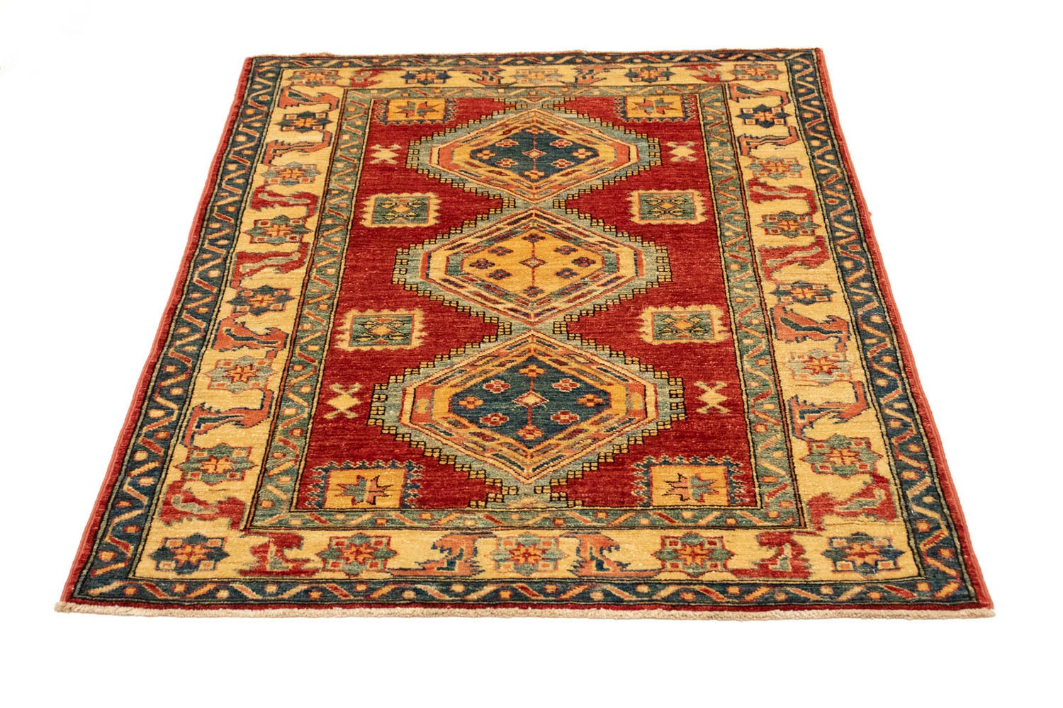 Image of morgenland Orientteppich »Ziegler - Kazak - 146 x 95 cm - dunkelrot«, rechteckig, 6 mm Höhe, Wohnzimmer, Handgeknüpft, Einzelstück mit Zertifikat bei Ackermann Versand Schweiz