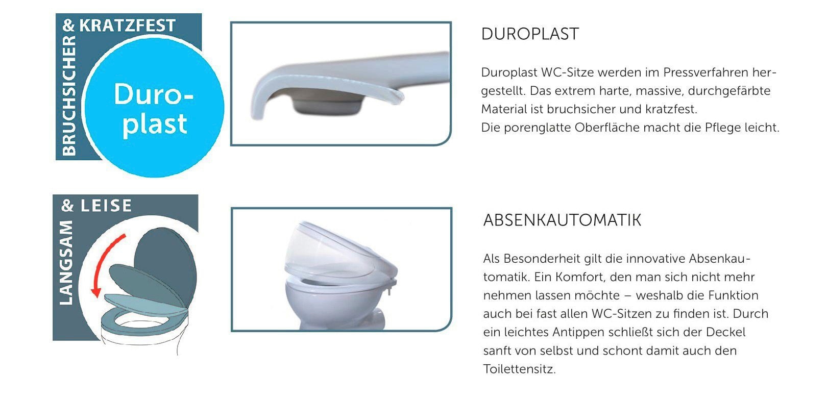 Eisl WC-Sitz »Mosaik«, Duroplast, Absenkautomatik, max. Belastung der Klobrille 150 kg