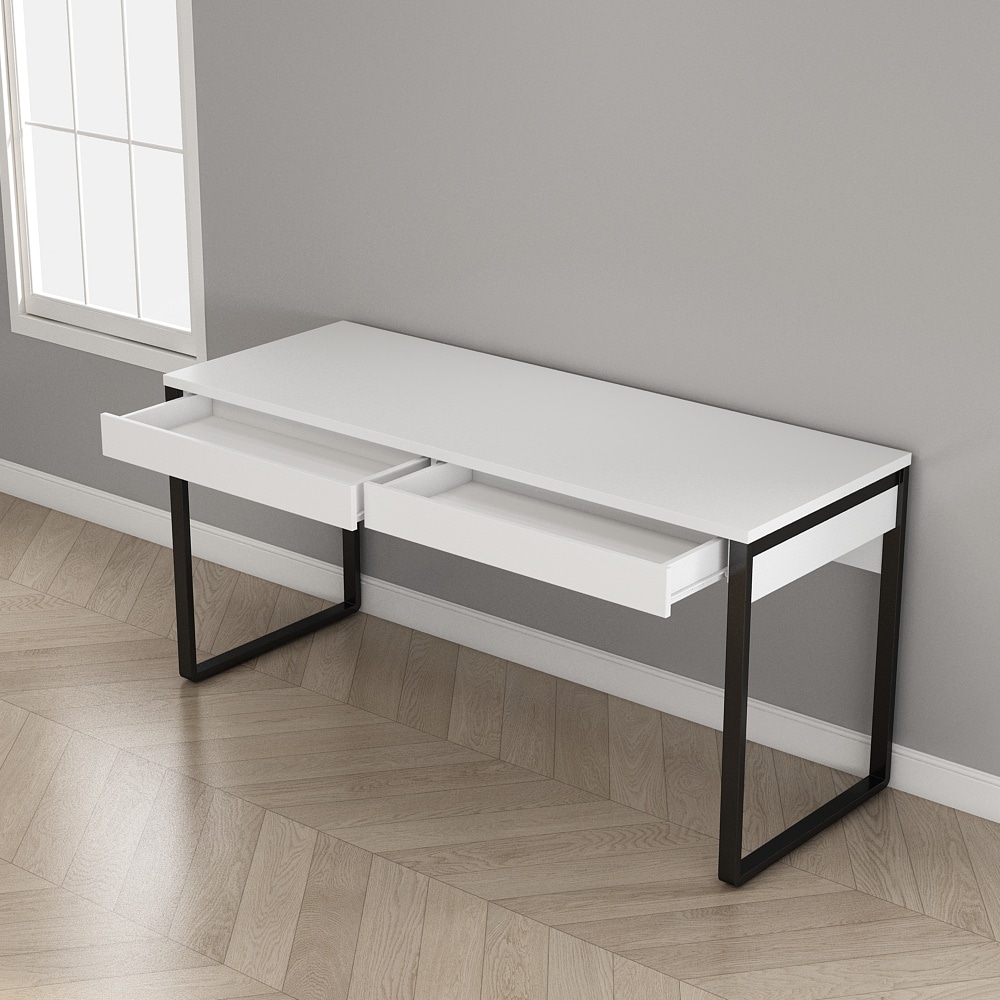 GOODproduct Bureau »Moid, Computertisch im modernen Design,« largeur 120/140/160 cm, avec pieds en métal et tiroir