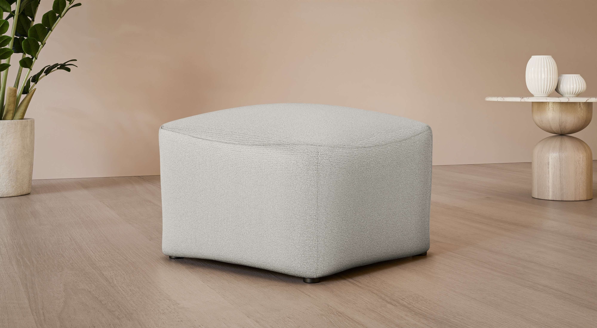 LeGer Home by Lena Gercke Tabouret rembourré »YANI Sitzhocker mit Wellenunterfederung, Masse B/T/H: 65/65/46 cm« kleiner Hocker passend zur Serie Yani, in hochwertiger Verarbeitung