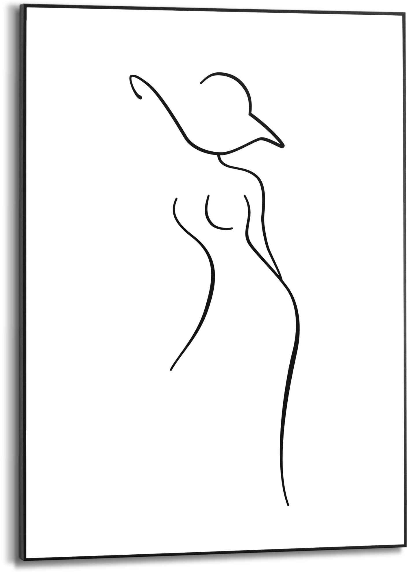 St.) Frau - - (1 - Landschaften, Reinders! Linienzeichnung Bild Abstrakt Modern«, »Silhouette