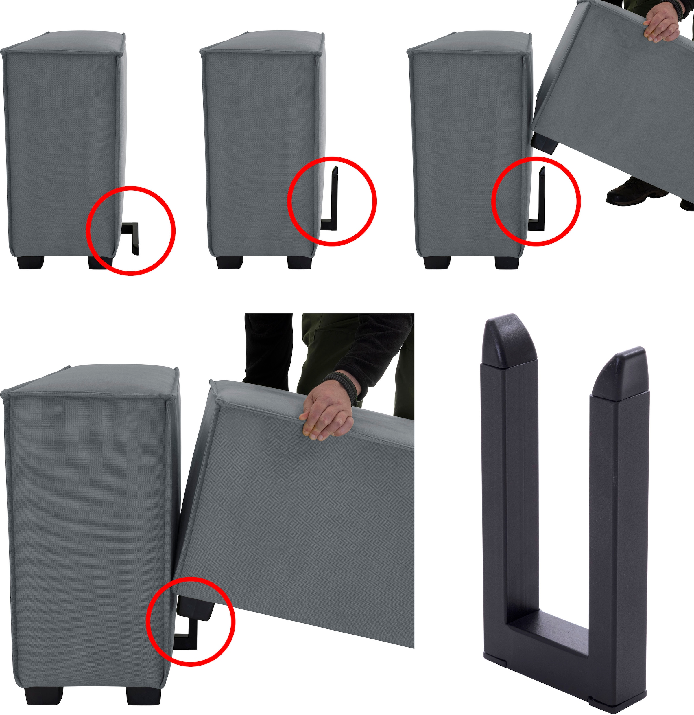 Max Winzer® Wohnlandschaft »MOVE«, (Set), Sofa-Set 07 aus 5 Sitz-Elementen, inklusive 2 Zierkissen, kombinierbar